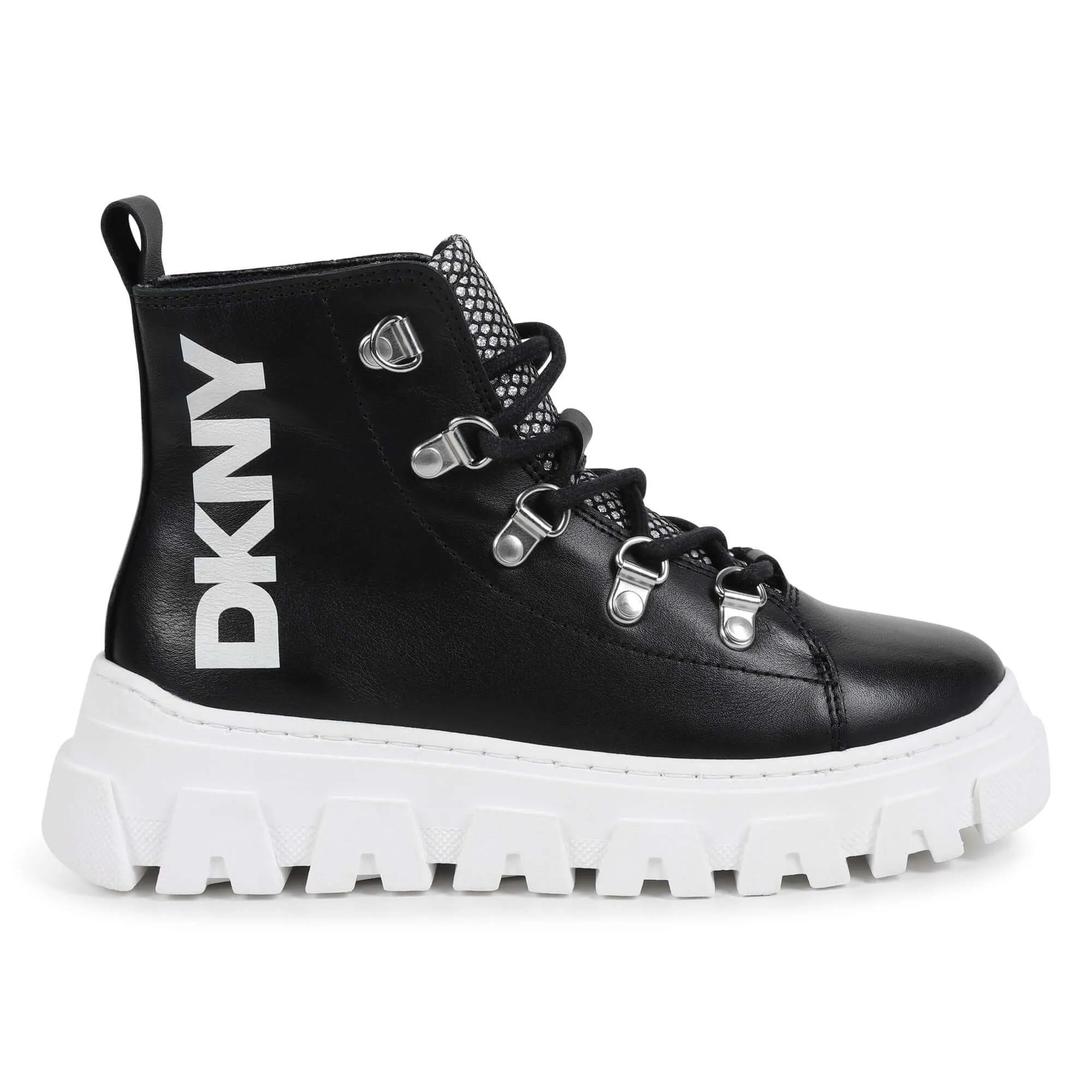Bottes cheville à lacets noires pour filles