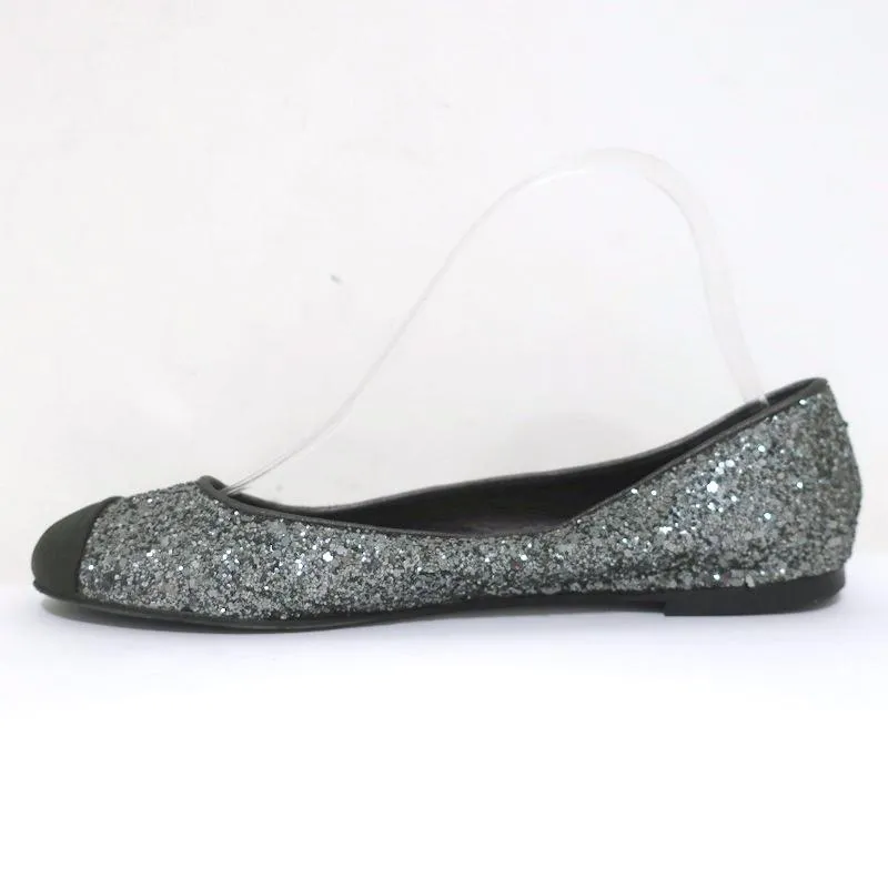 Giuseppe Zanotti Ballerines à Bout Capitonné Pailleté Argent Taille 37