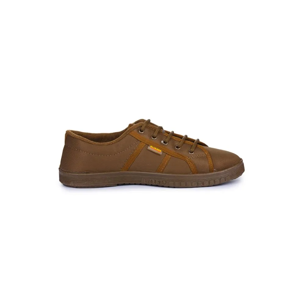 Chaussures décontractées à lacets beige Gliders pour hommes JUMPER-E par Liberty