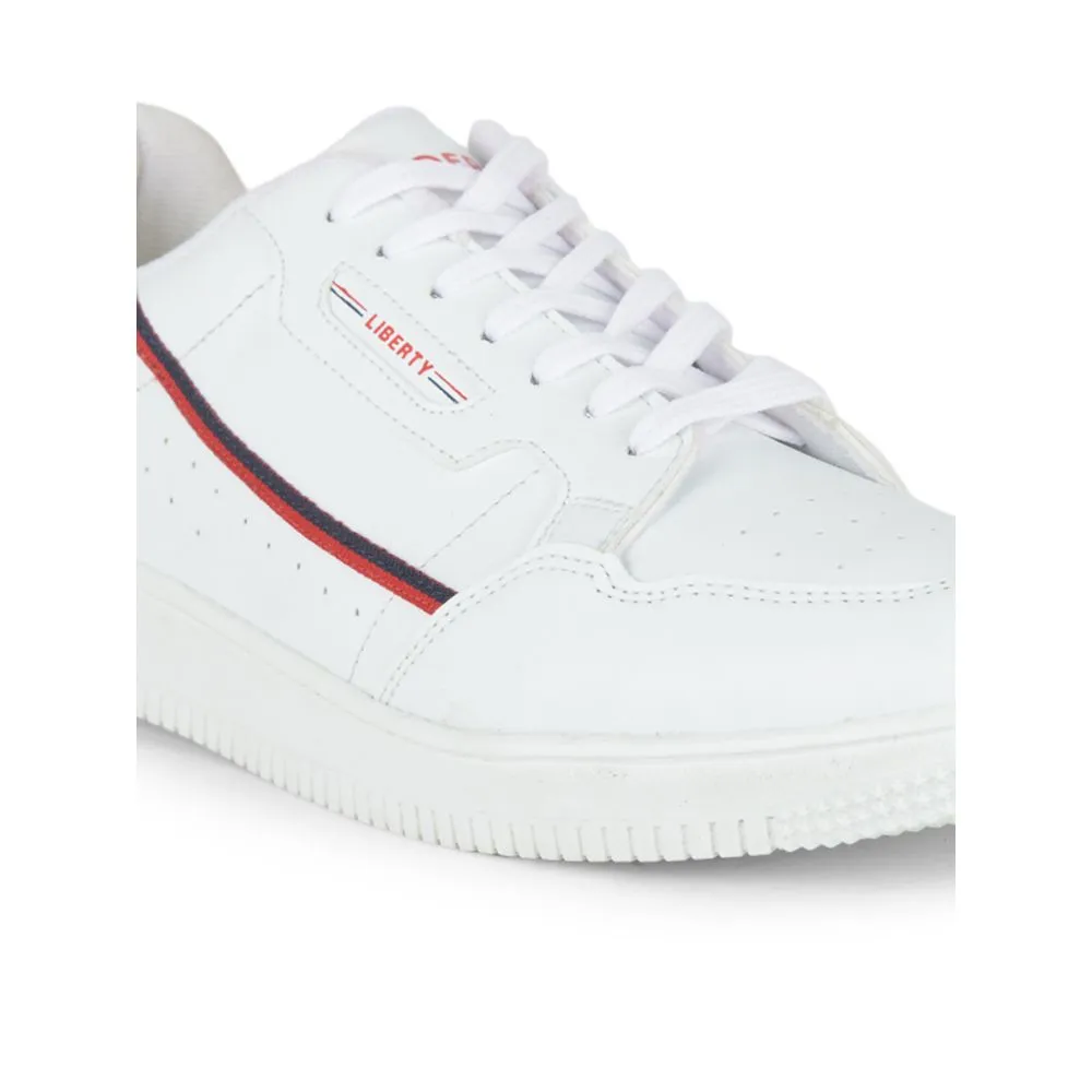 Baskets décontractées Gliders à lacets blancs pour hommes SNK-701 par Liberty