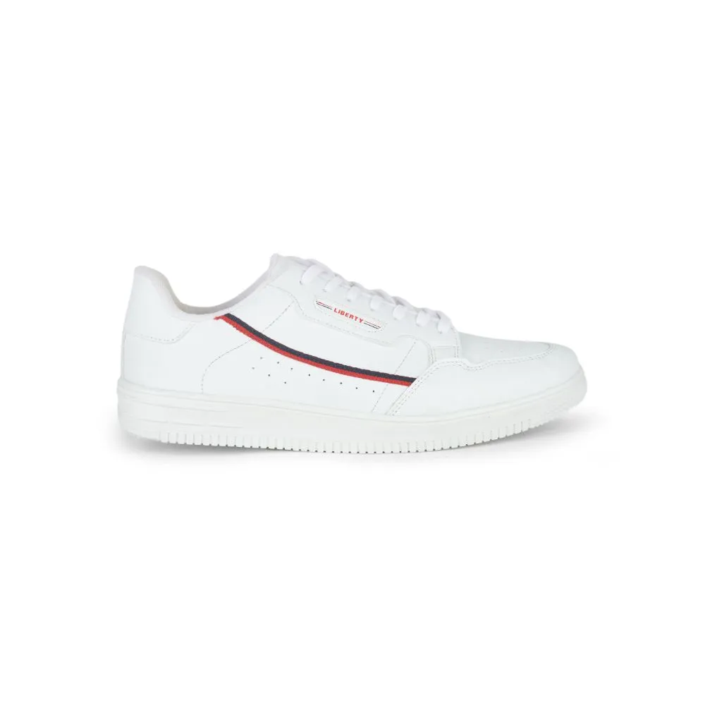Baskets décontractées Gliders à lacets blancs pour hommes SNK-701 par Liberty