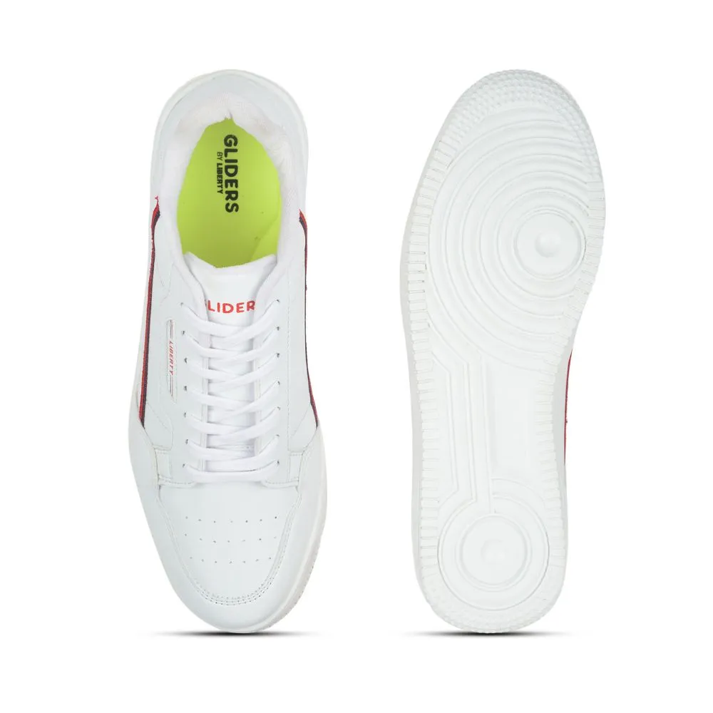 Baskets décontractées Gliders à lacets blancs pour hommes SNK-701 par Liberty