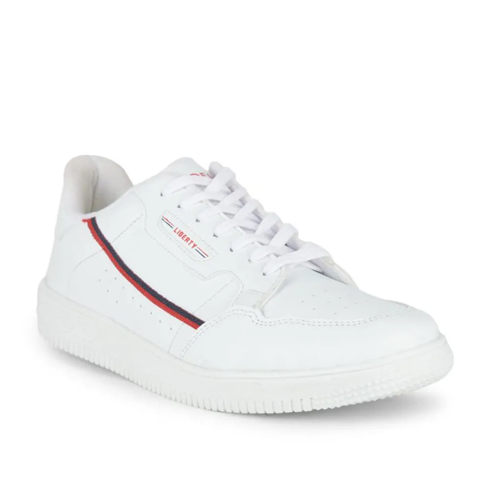 Baskets décontractées Gliders à lacets blancs pour hommes SNK-701 par Liberty