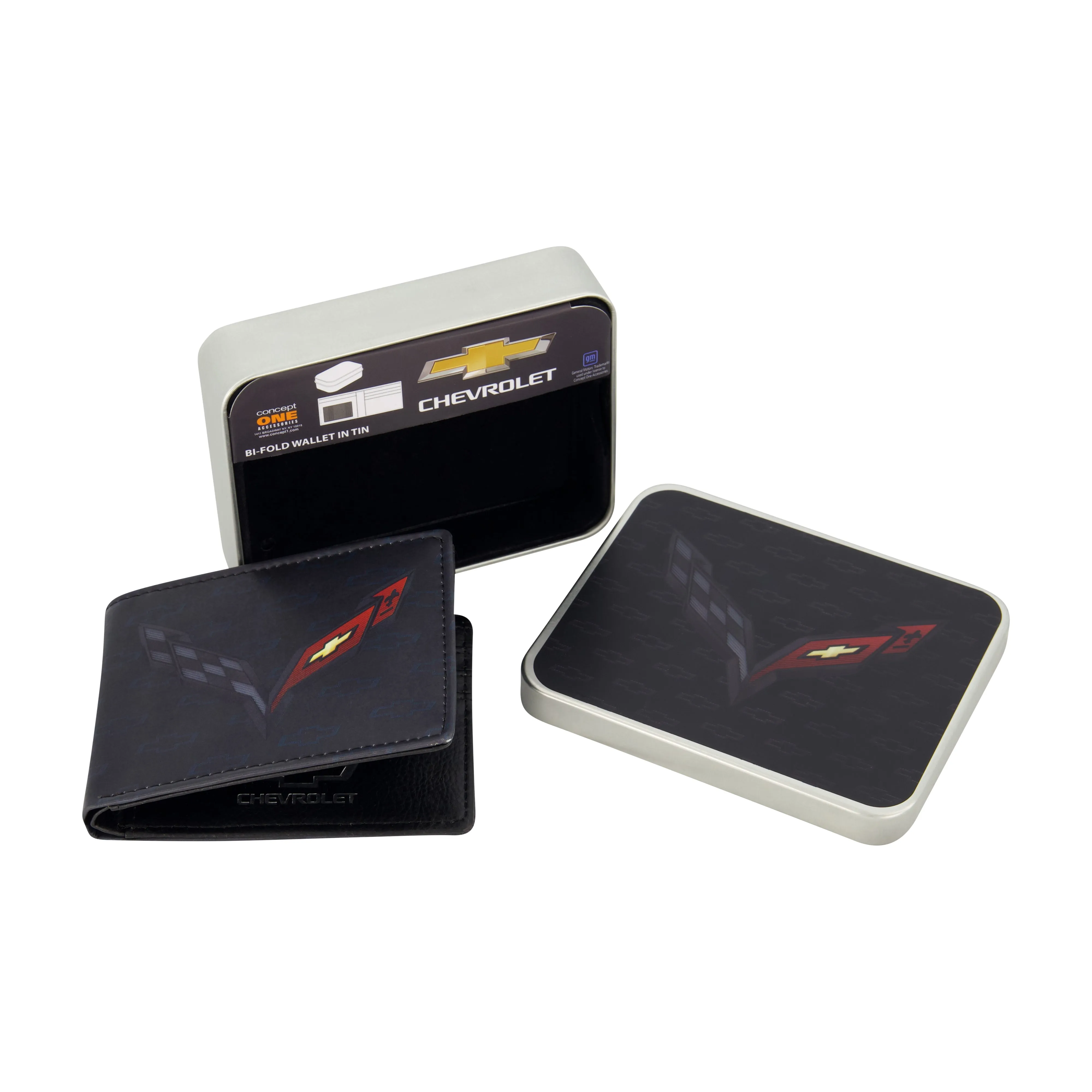 Portefeuille pliable GM CHEVROLET LOGO, portefeuille mince avec boîte décorative pour hommes et femmes, chaussures ecco