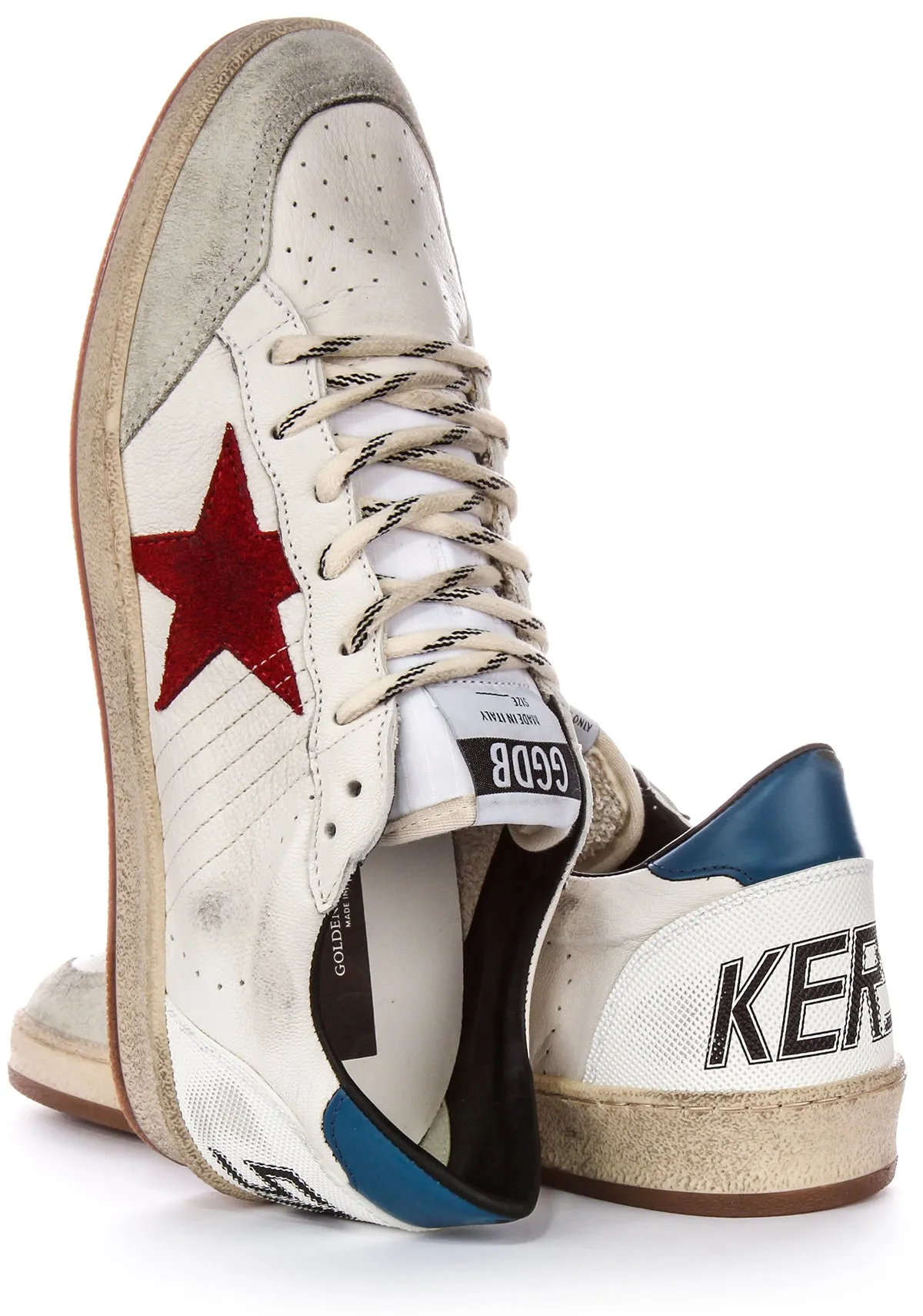 Golden Goose Ball Star En Blanc Bleu Rouge Pour Hommes Chaussures Golden Goose