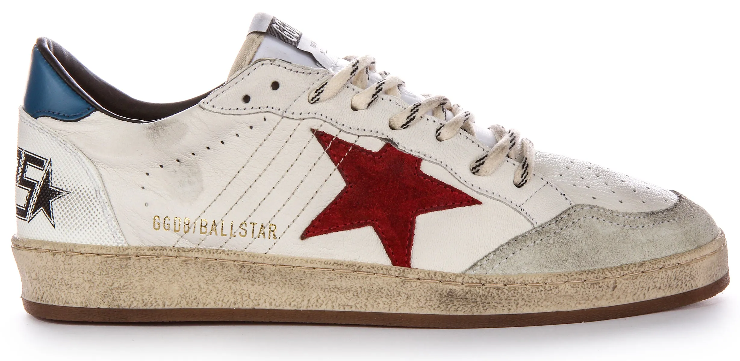 Golden Goose Ball Star En Blanc Bleu Rouge Pour Hommes Chaussures Golden Goose