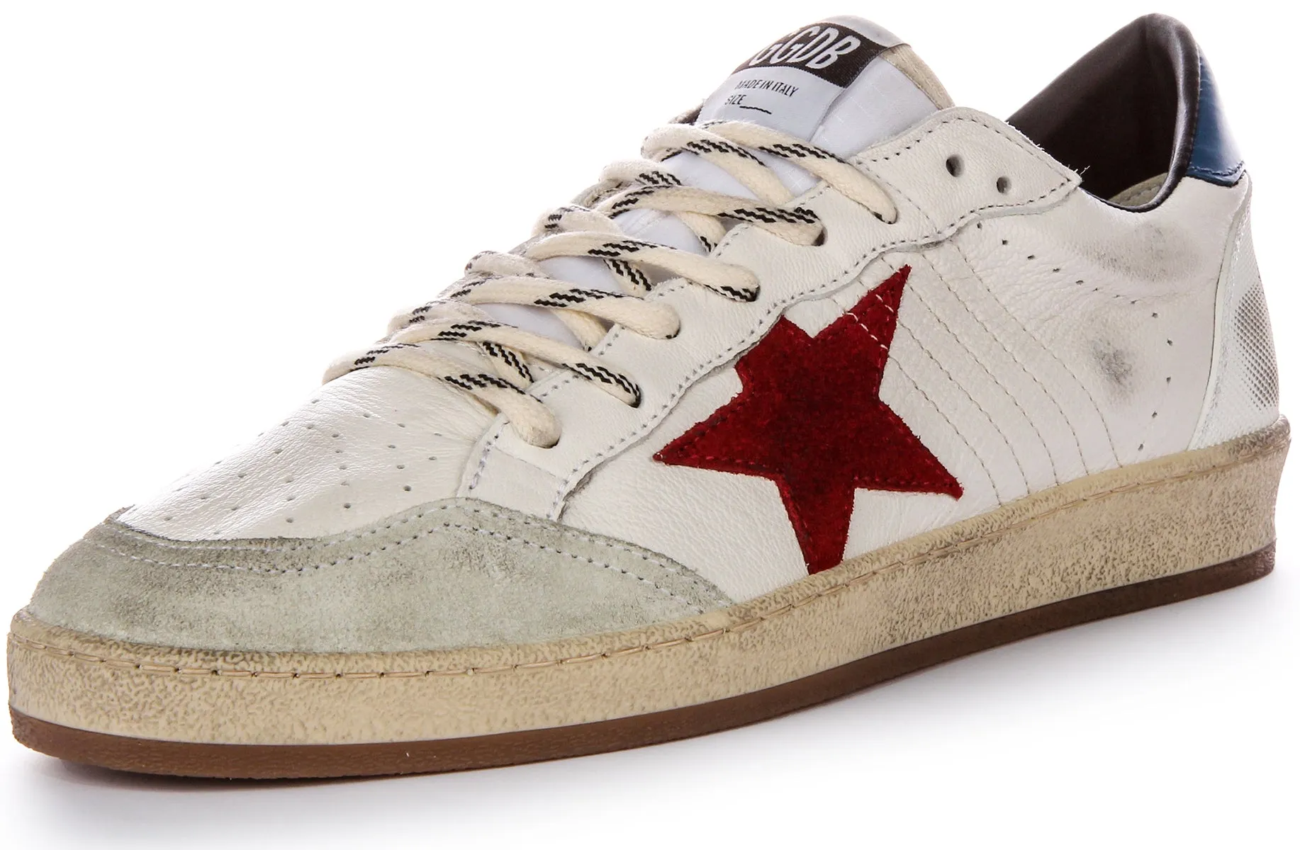 Golden Goose Ball Star En Blanc Bleu Rouge Pour Hommes Chaussures Golden Goose