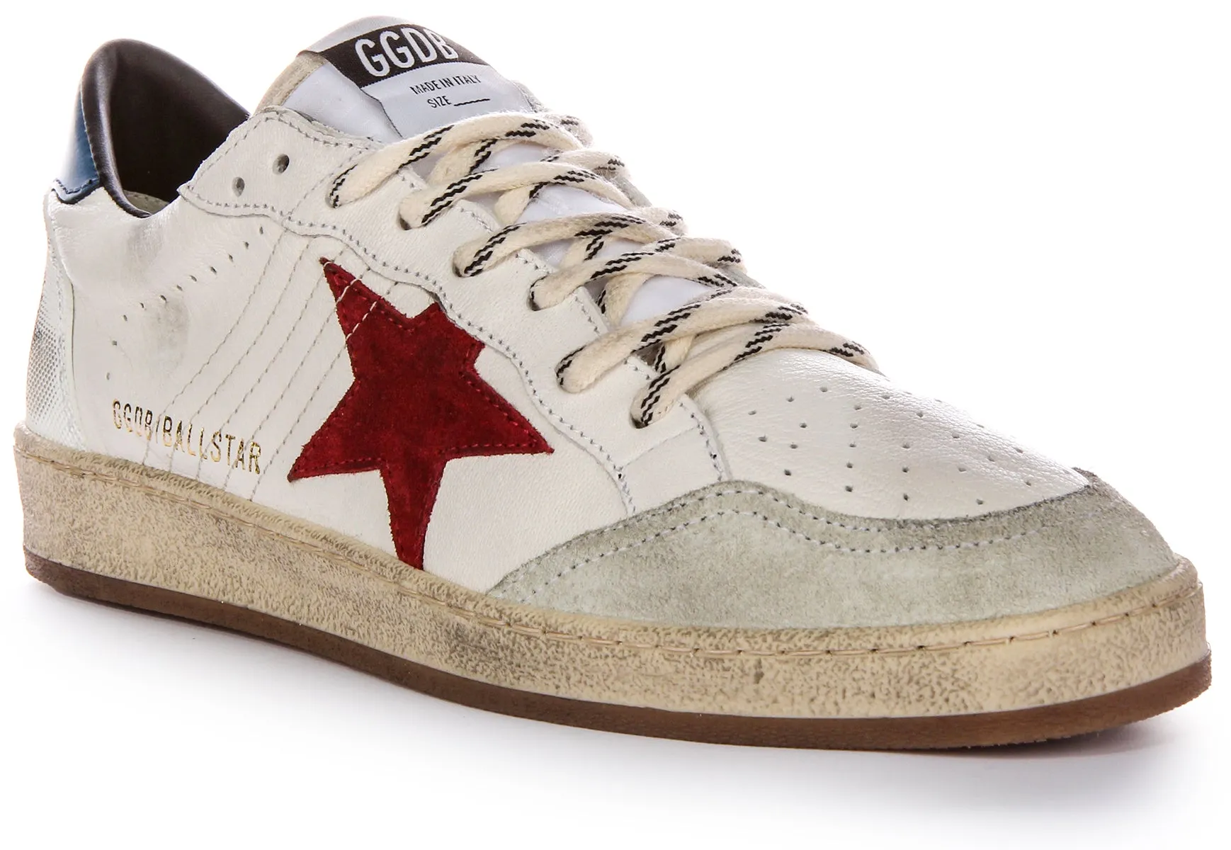 Golden Goose Ball Star En Blanc Bleu Rouge Pour Hommes Chaussures Golden Goose