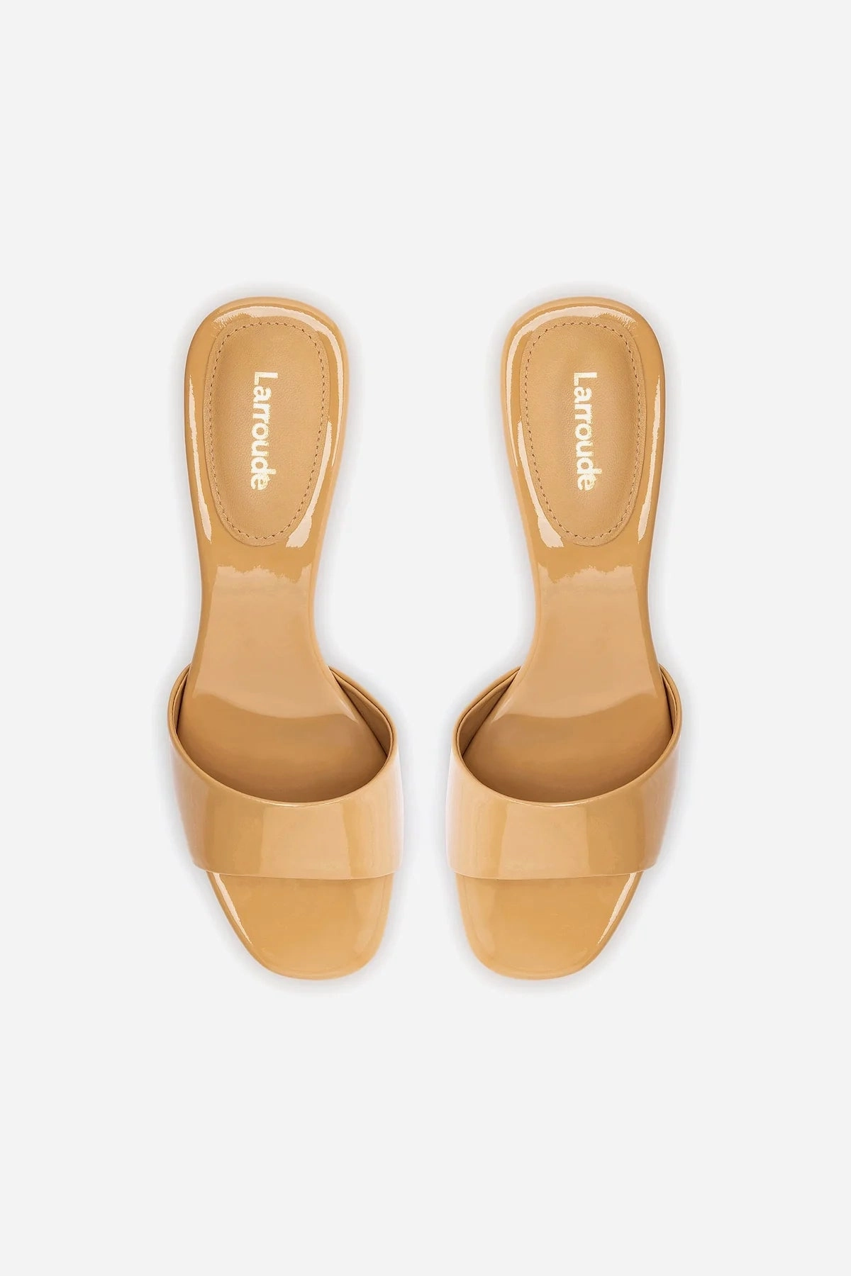 Greta Mule In Tan Patent Leather