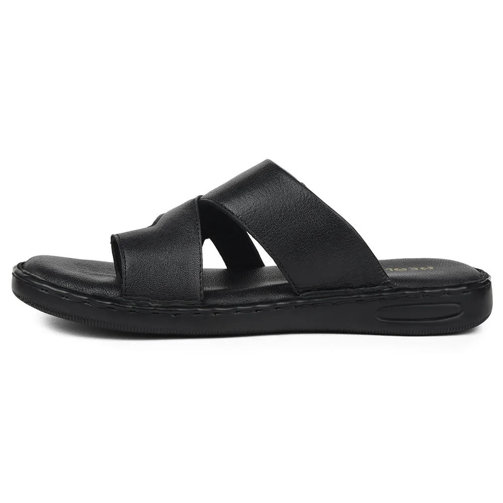 Chaussons Décontractés Noirs Healers Pour Hommes AOL-10 Par Liberty