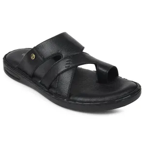 Healers Black Casual Slipper For Mens AOL-10 By Liberty