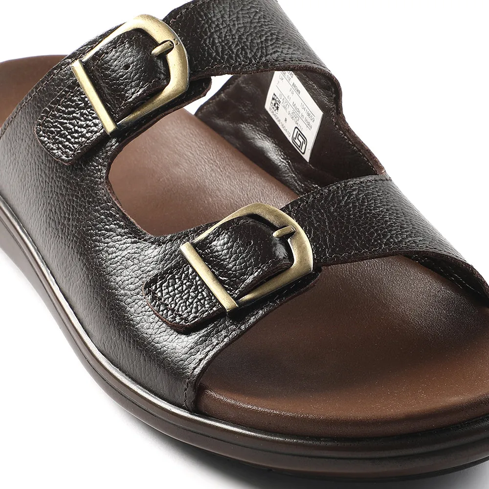 Sandale décontractée marron Healers pour hommes MDL-11E par Liberty