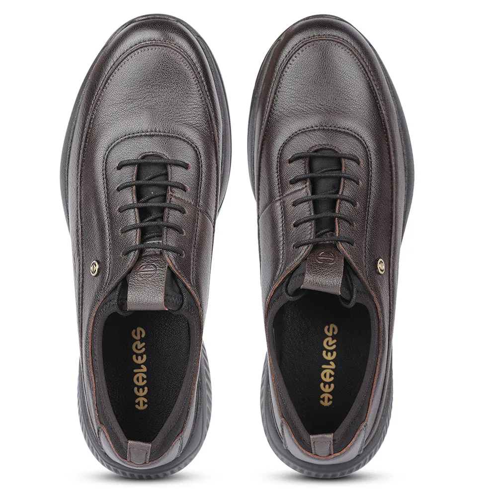 Chaussures à Lacets Casual Marron Pour Hommes A576-07 Par Liberty