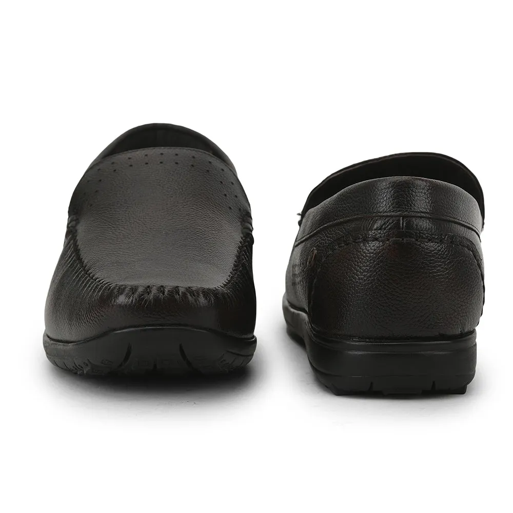 Mocassins décontractés sans lacets Healers pour hommes (Marron Foncé) JPL-271 Par Liberty
