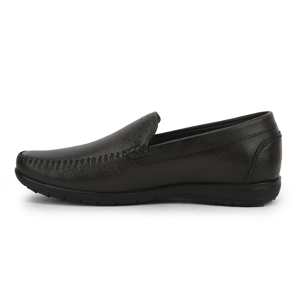 Mocassins décontractés sans lacets Healers pour hommes (Marron Foncé) JPL-271 Par Liberty