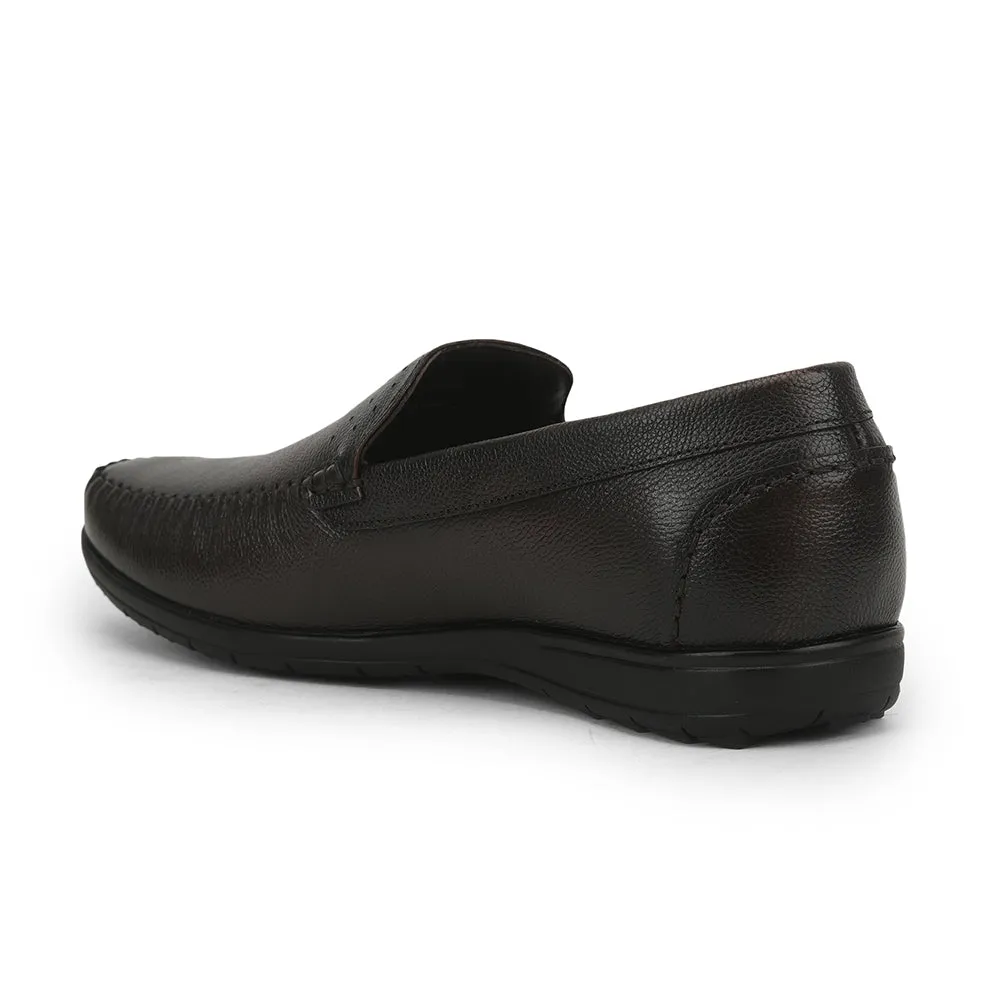 Mocassins décontractés sans lacets Healers pour hommes (Marron Foncé) JPL-271 Par Liberty