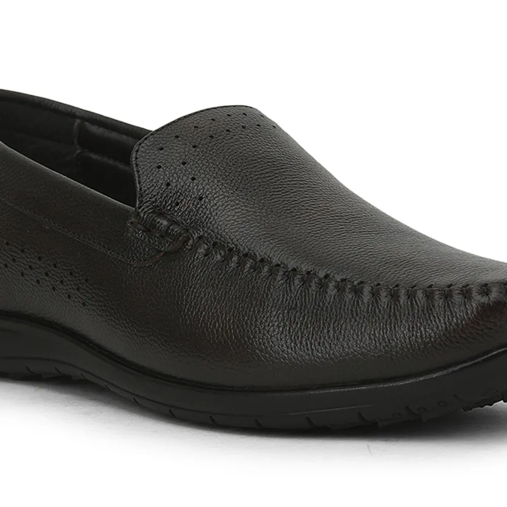 Mocassins décontractés sans lacets Healers pour hommes (Marron Foncé) JPL-271 Par Liberty