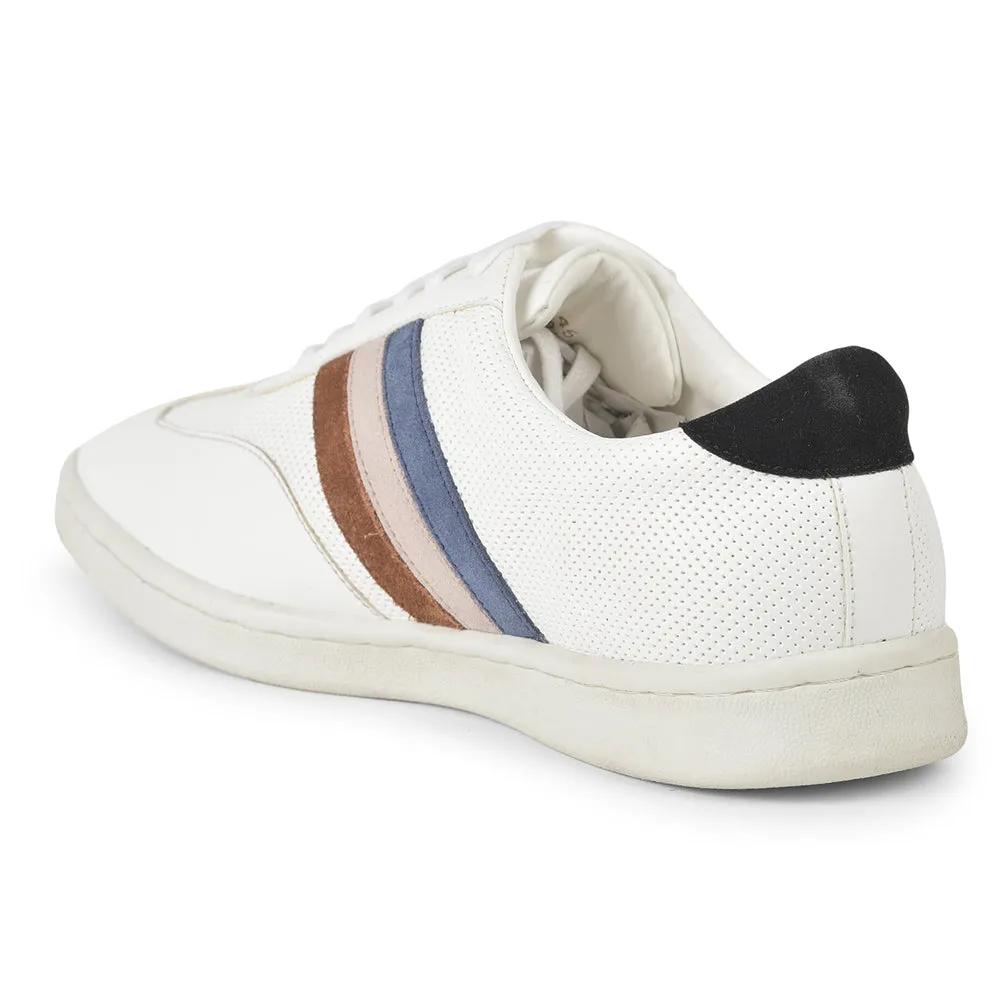 Baskets décontractées blanches à lacets pour hommes SYN-45 par Liberty