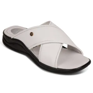 Healers White Casual Slipper For Men 2013-121 By Liberty