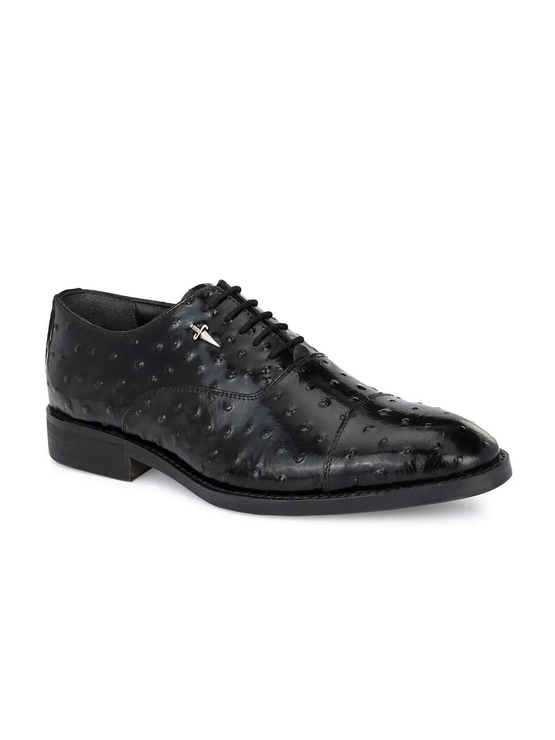 Chaussures Derby en Cuir Noir pour Homme Hitz pour Soirée