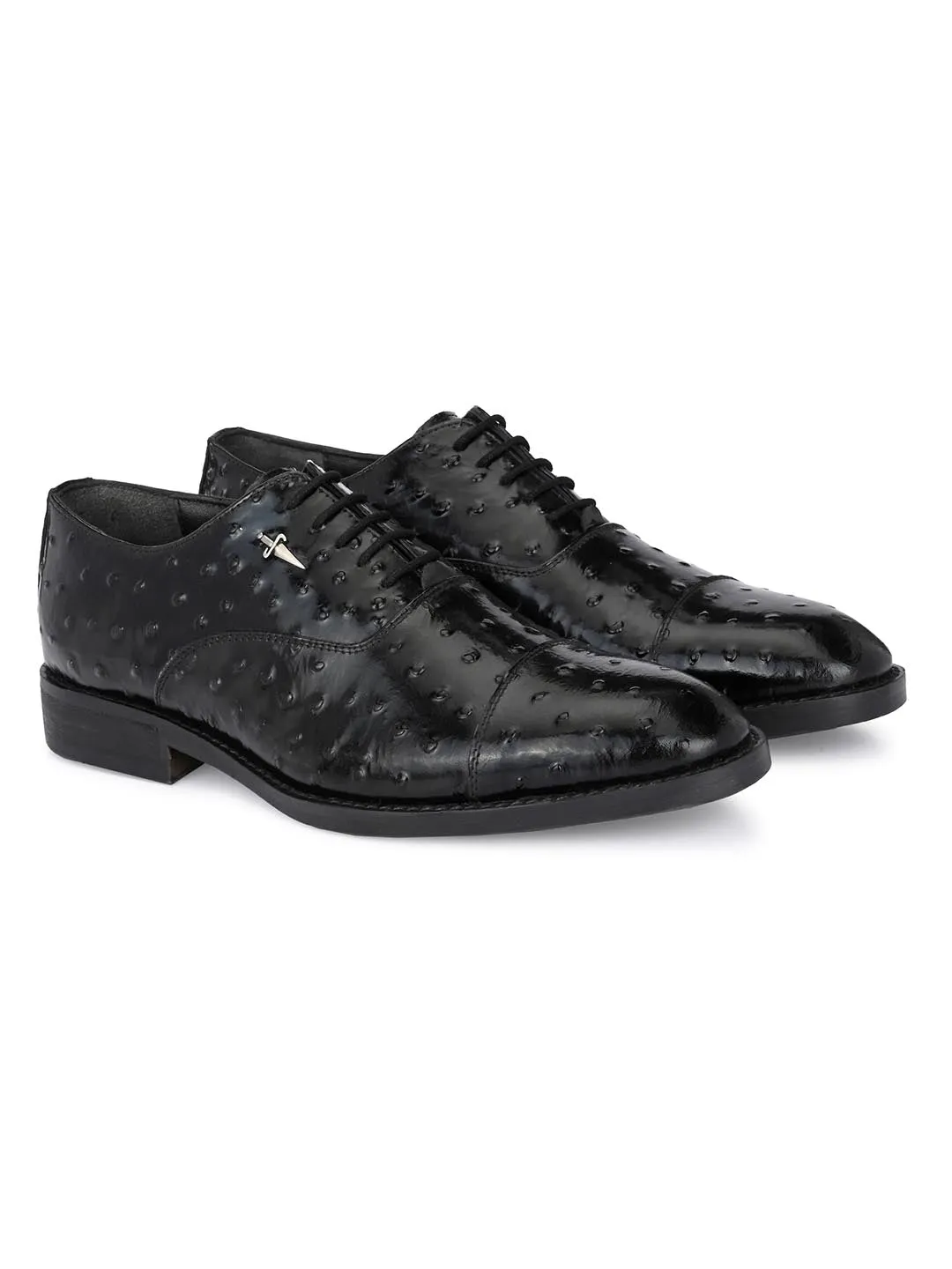 Chaussures Derby en Cuir Noir pour Homme Hitz pour Soirée