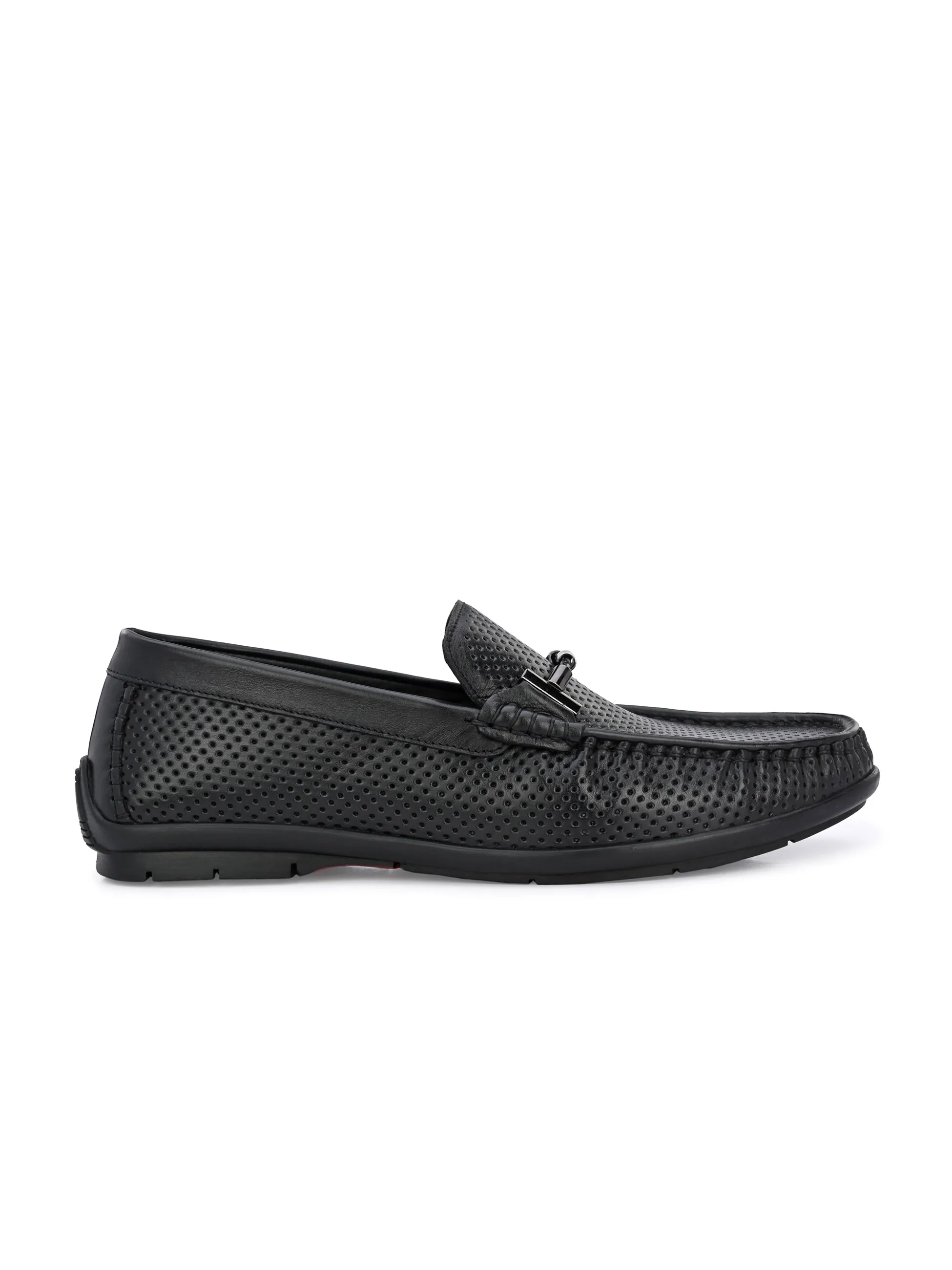 Mocassins en cuir noir pour hommes Hitz