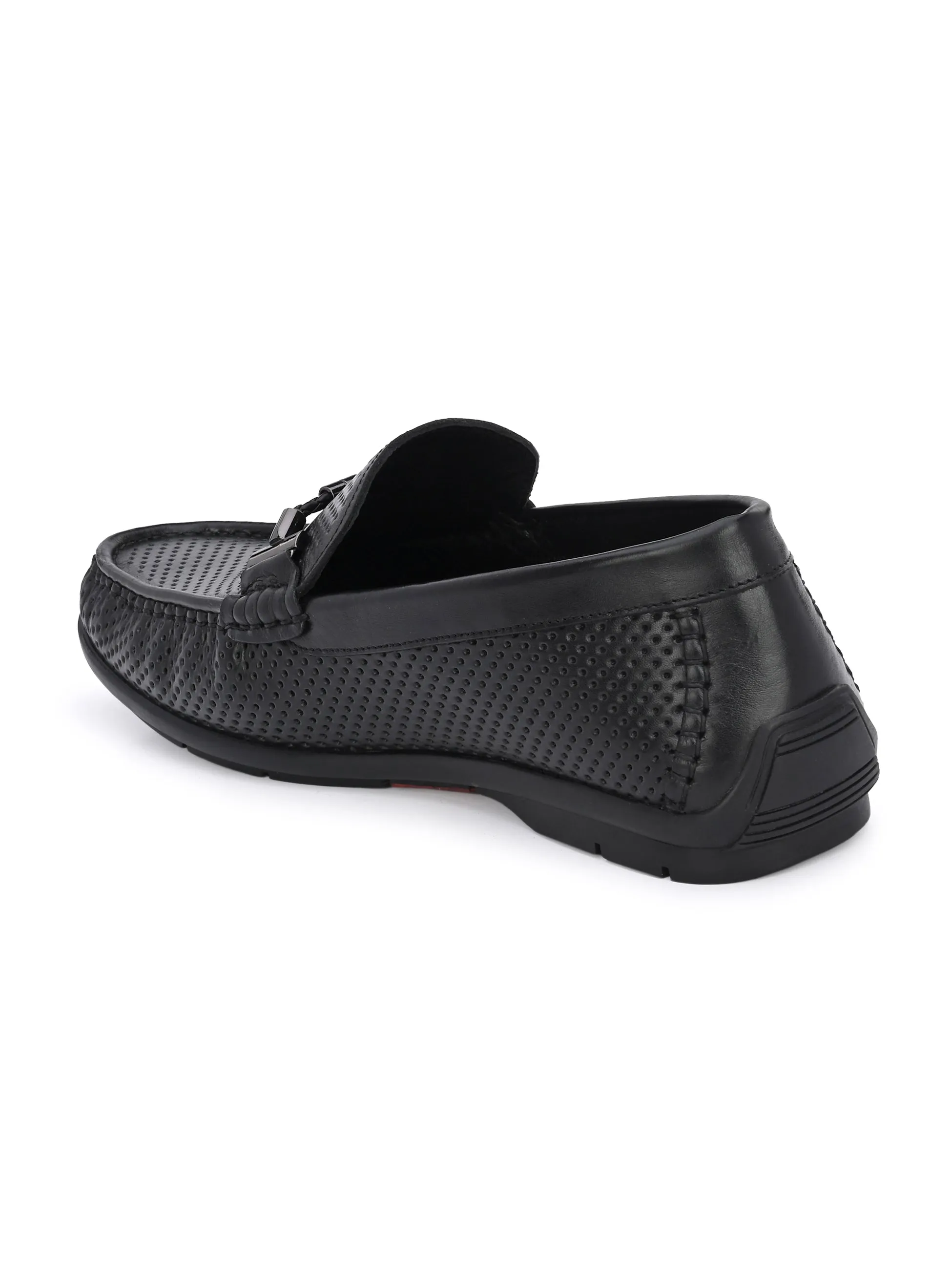 Mocassins en cuir noir pour hommes Hitz