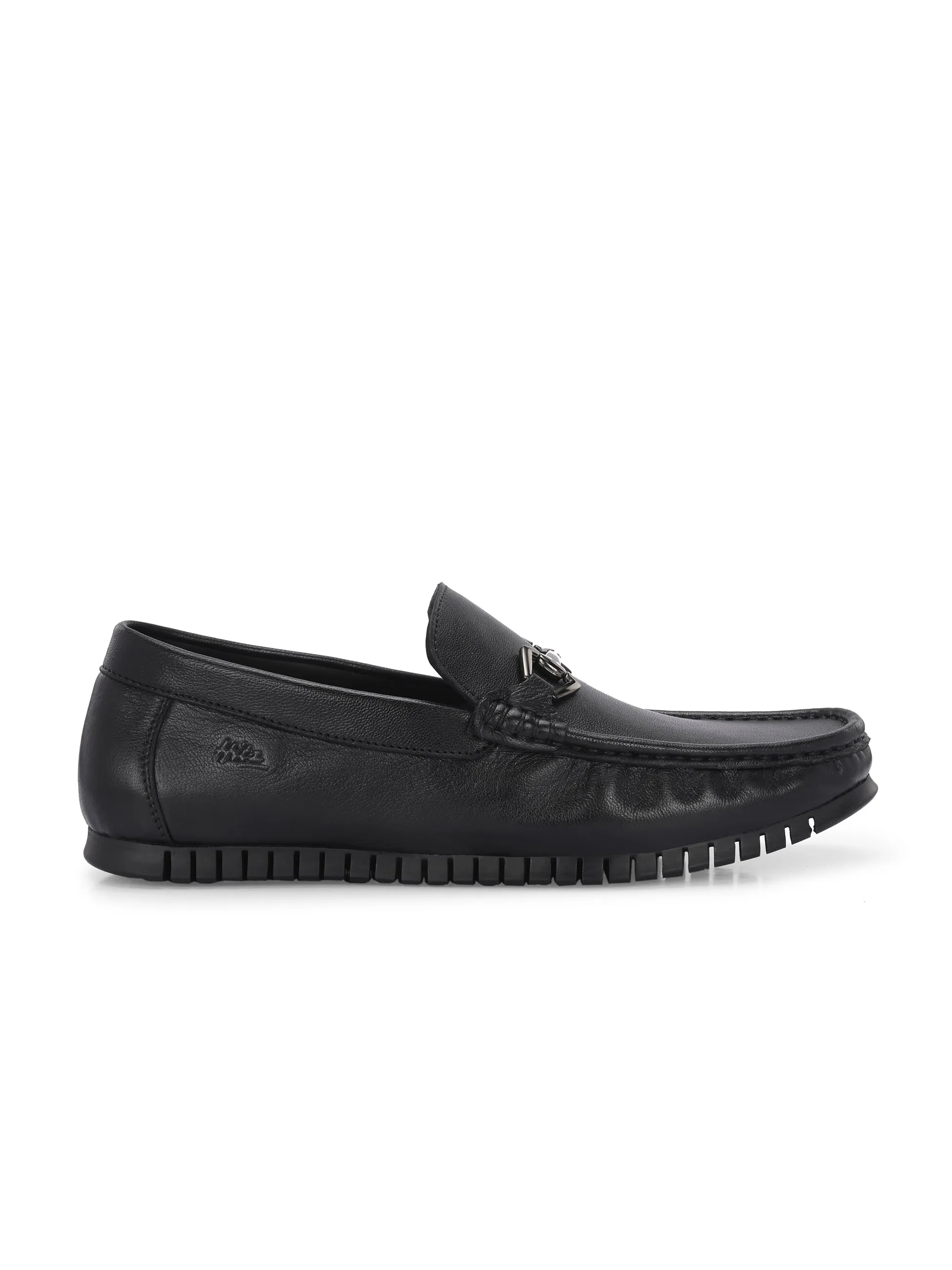 Chaussures Hitz pour Homme en Cuir Noir à Enfiler Mocassins Confortables