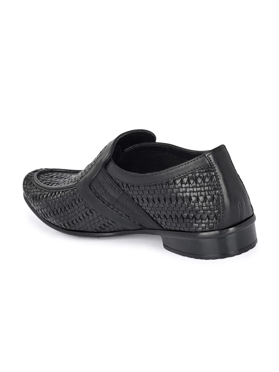 Chaussures Semi-Formales à Enfiler en Cuir Noir pour Homme Hitz