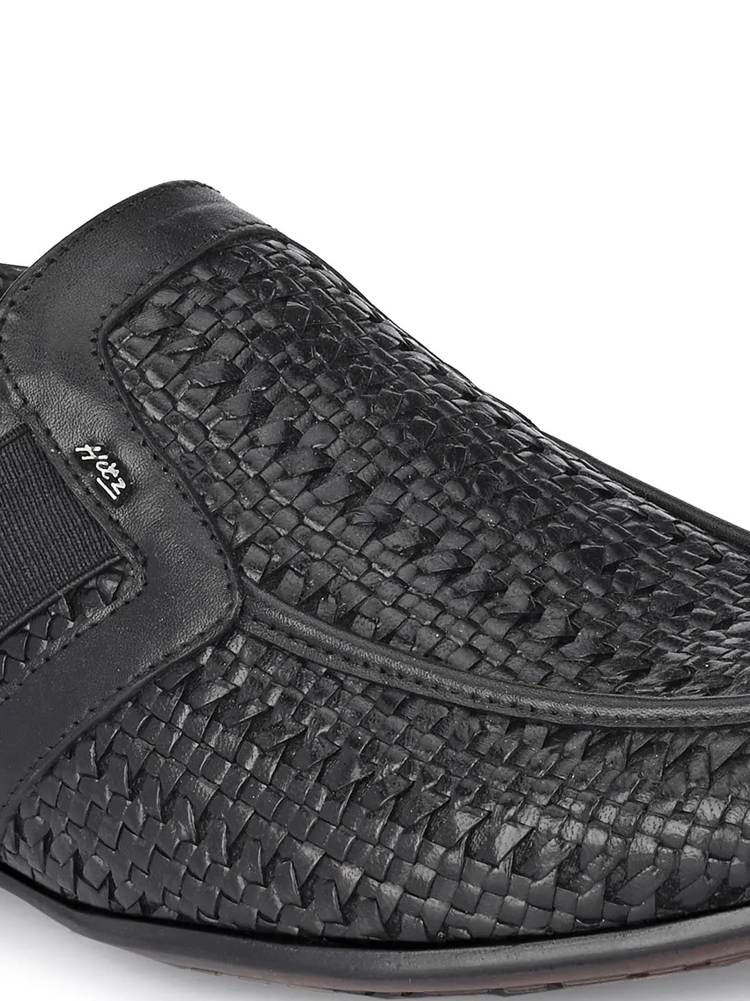 Chaussures Semi-Formales à Enfiler en Cuir Noir pour Homme Hitz