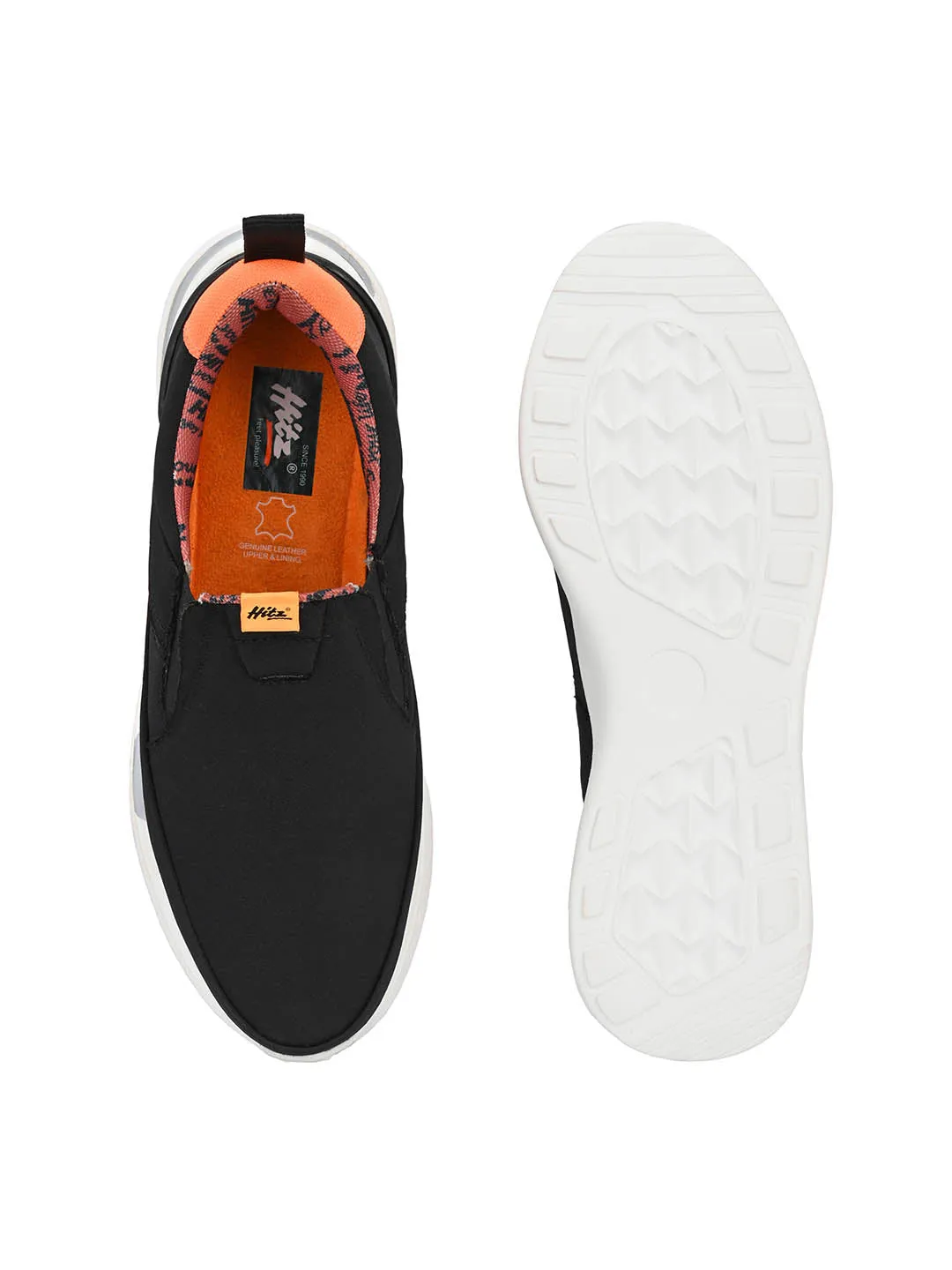 Chaussures de course à enfiler pour hommes Hitz en noir