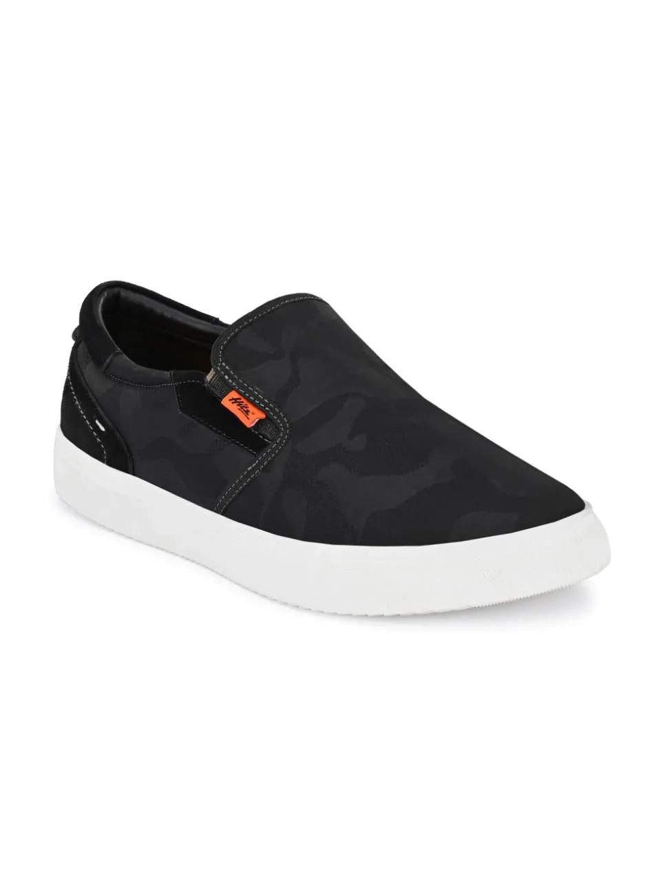Chaussures de sport décontractées à enfiler Hitz pour hommes en noir