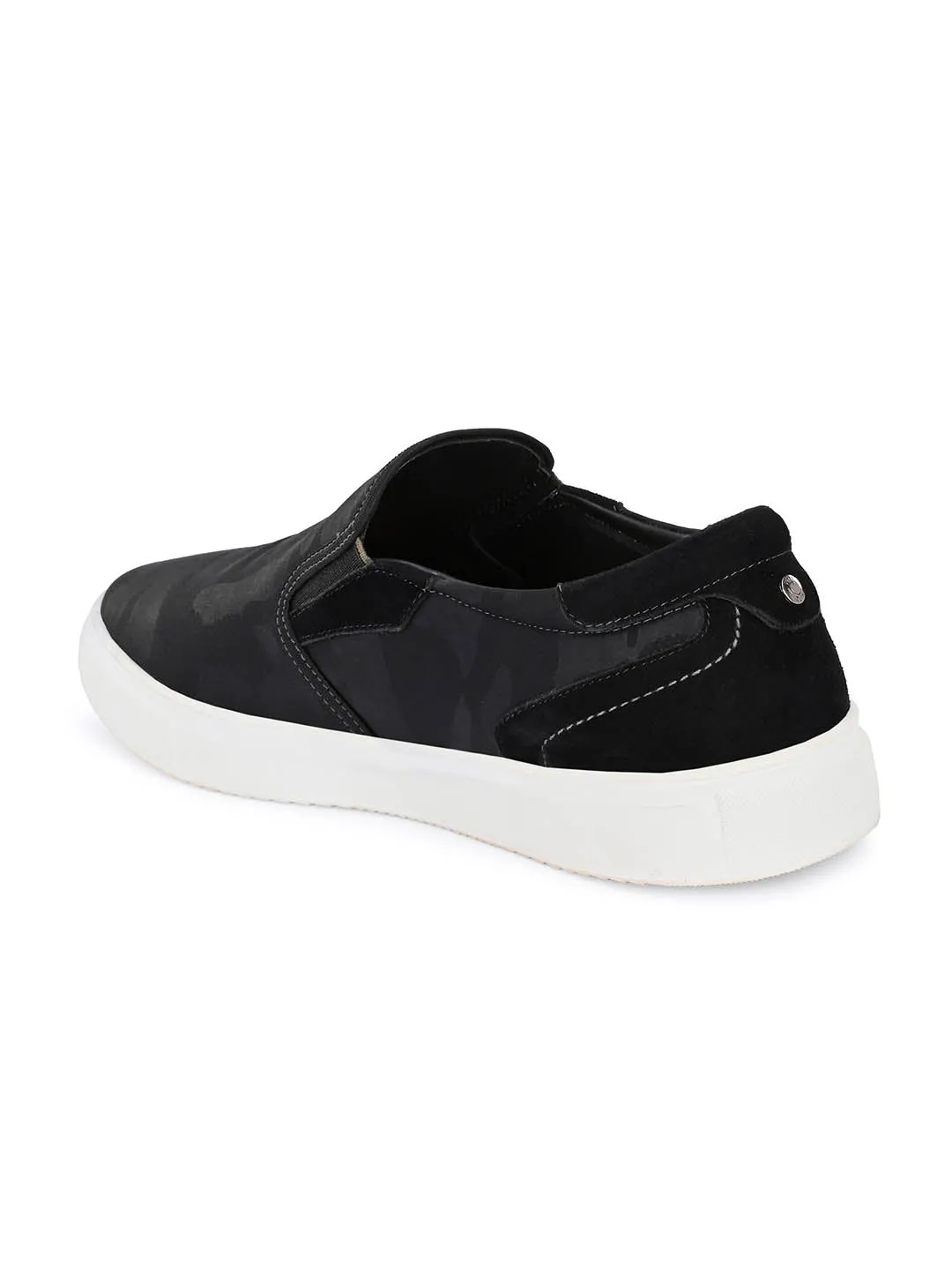 Chaussures de sport décontractées à enfiler Hitz pour hommes en noir