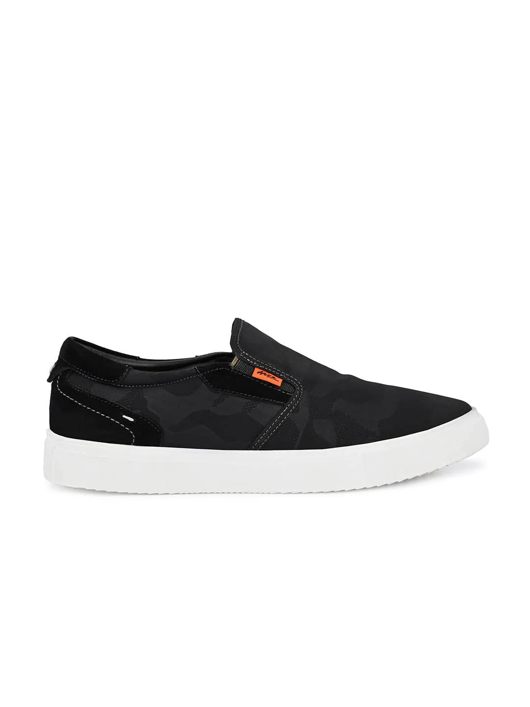 Chaussures de sport décontractées à enfiler Hitz pour hommes en noir