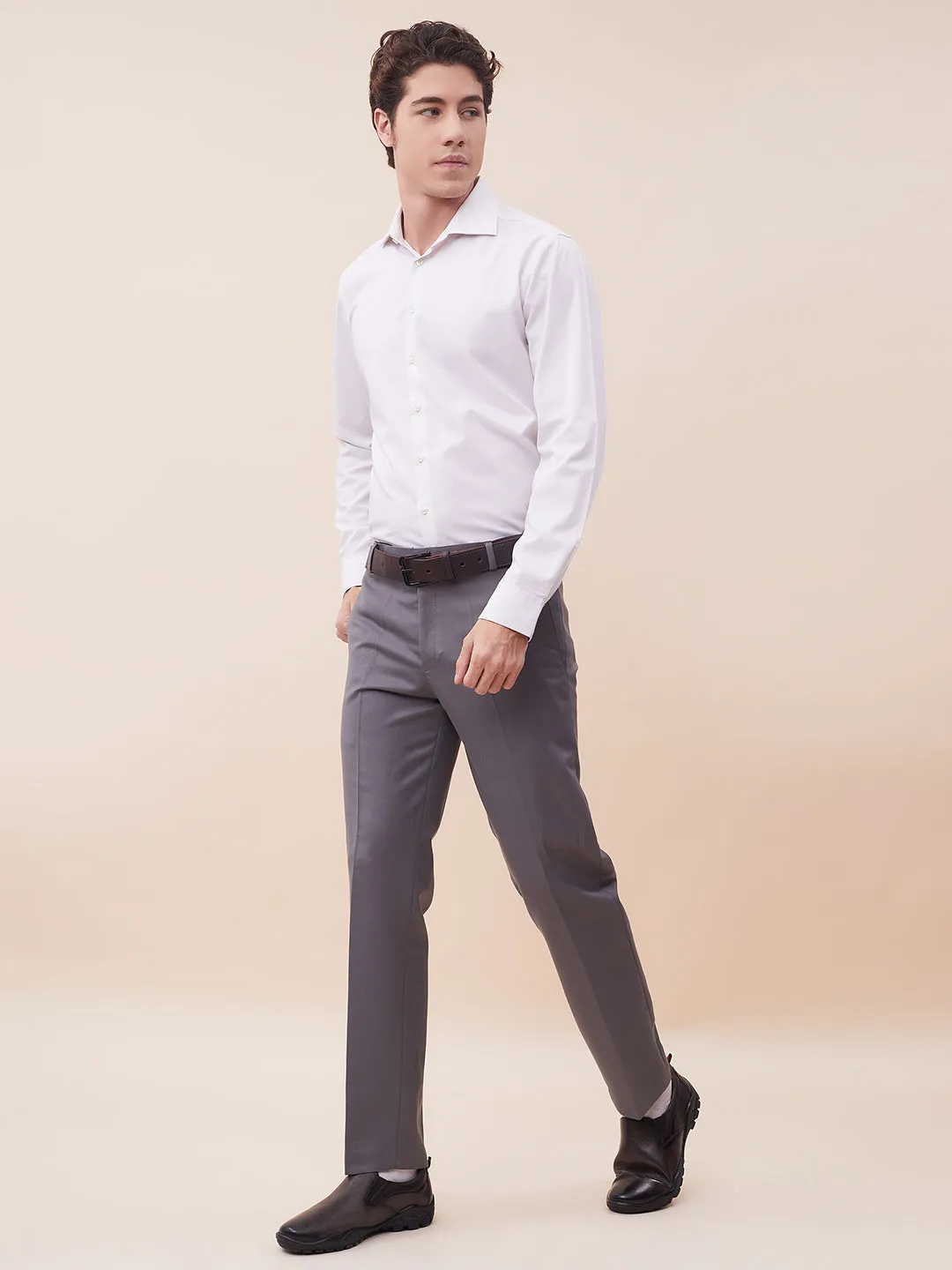 Chaussures formales à enfiler en cuir marron pour hommes Hitz