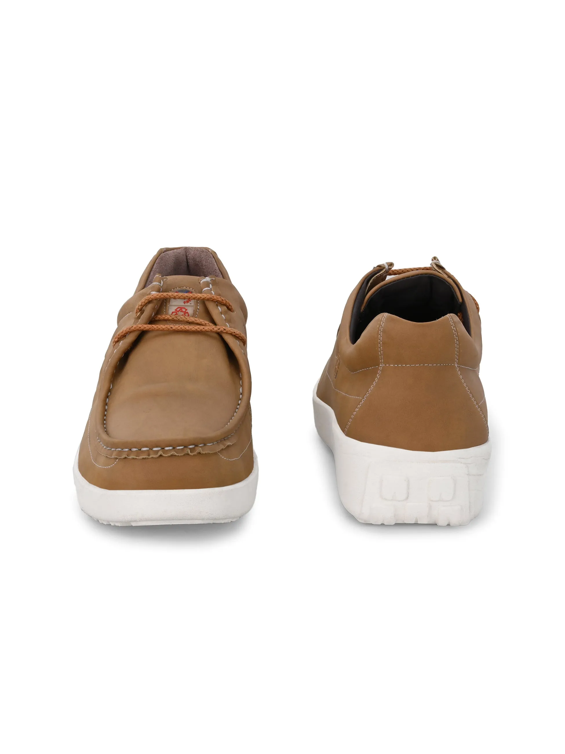 Chaussures décontractées à lacets en cuir brun pour hommes HITZ