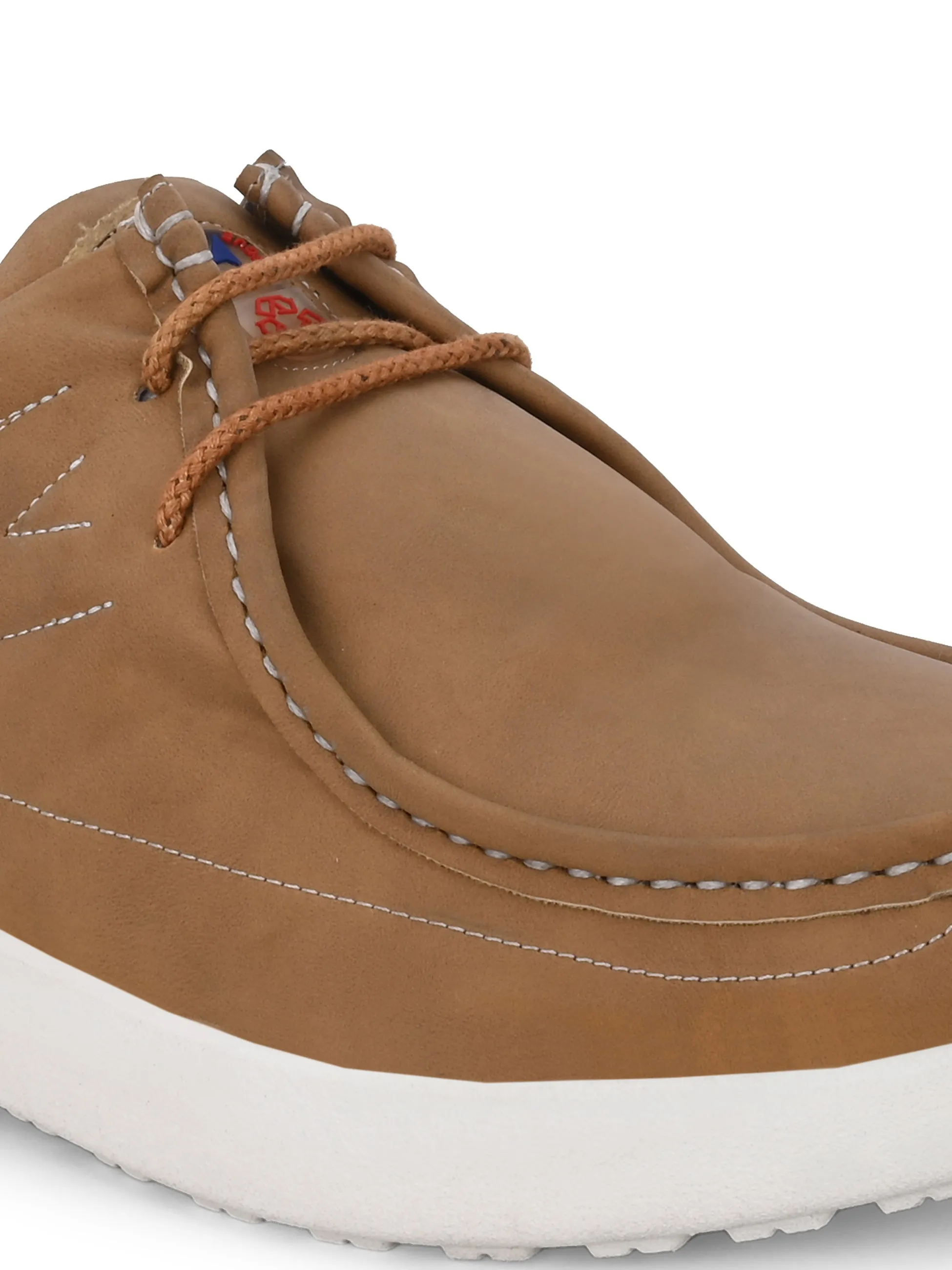 Chaussures décontractées à lacets en cuir brun pour hommes HITZ