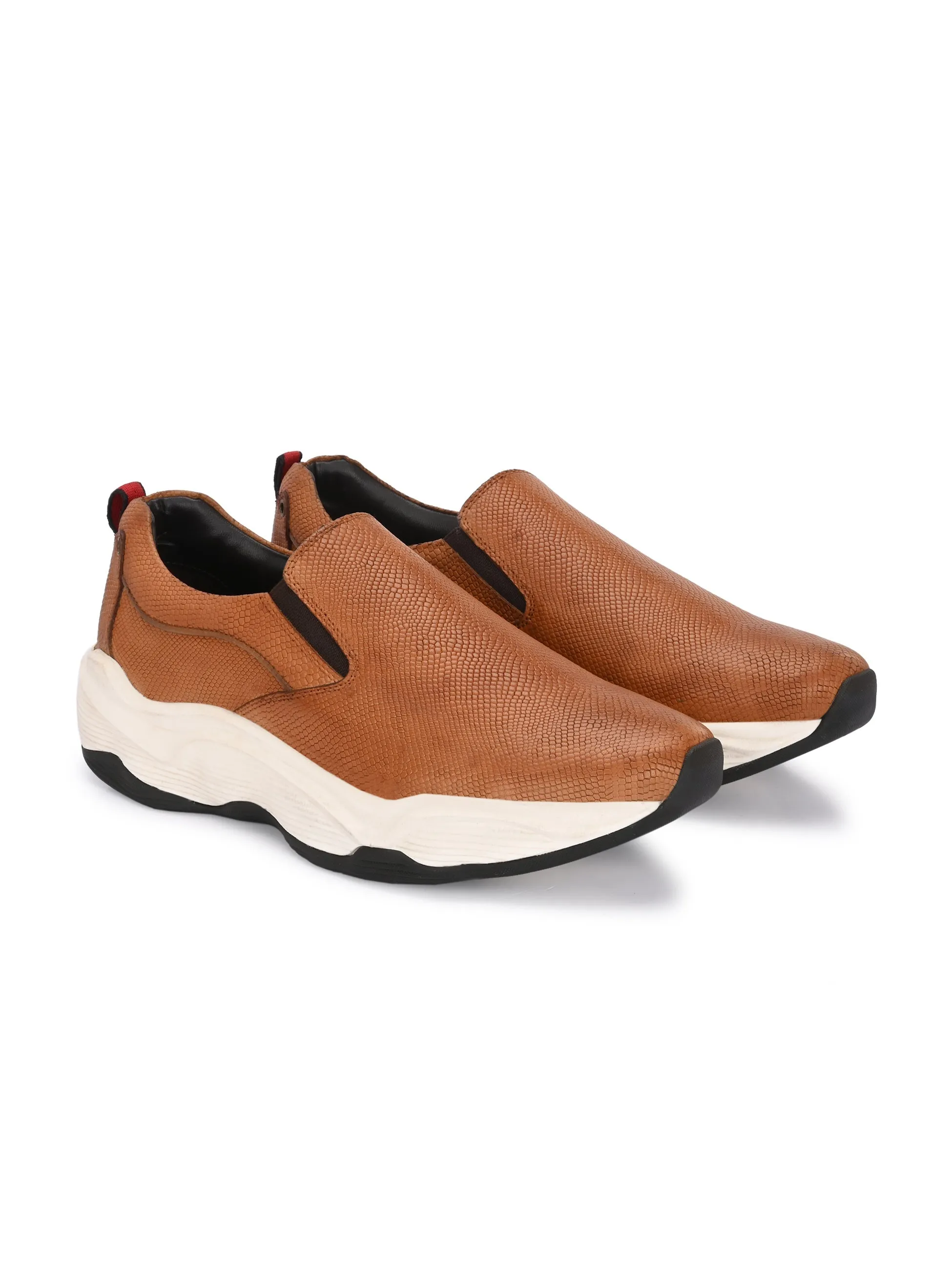 Chaussures décontractées en cuir brun pour hommes Hitz