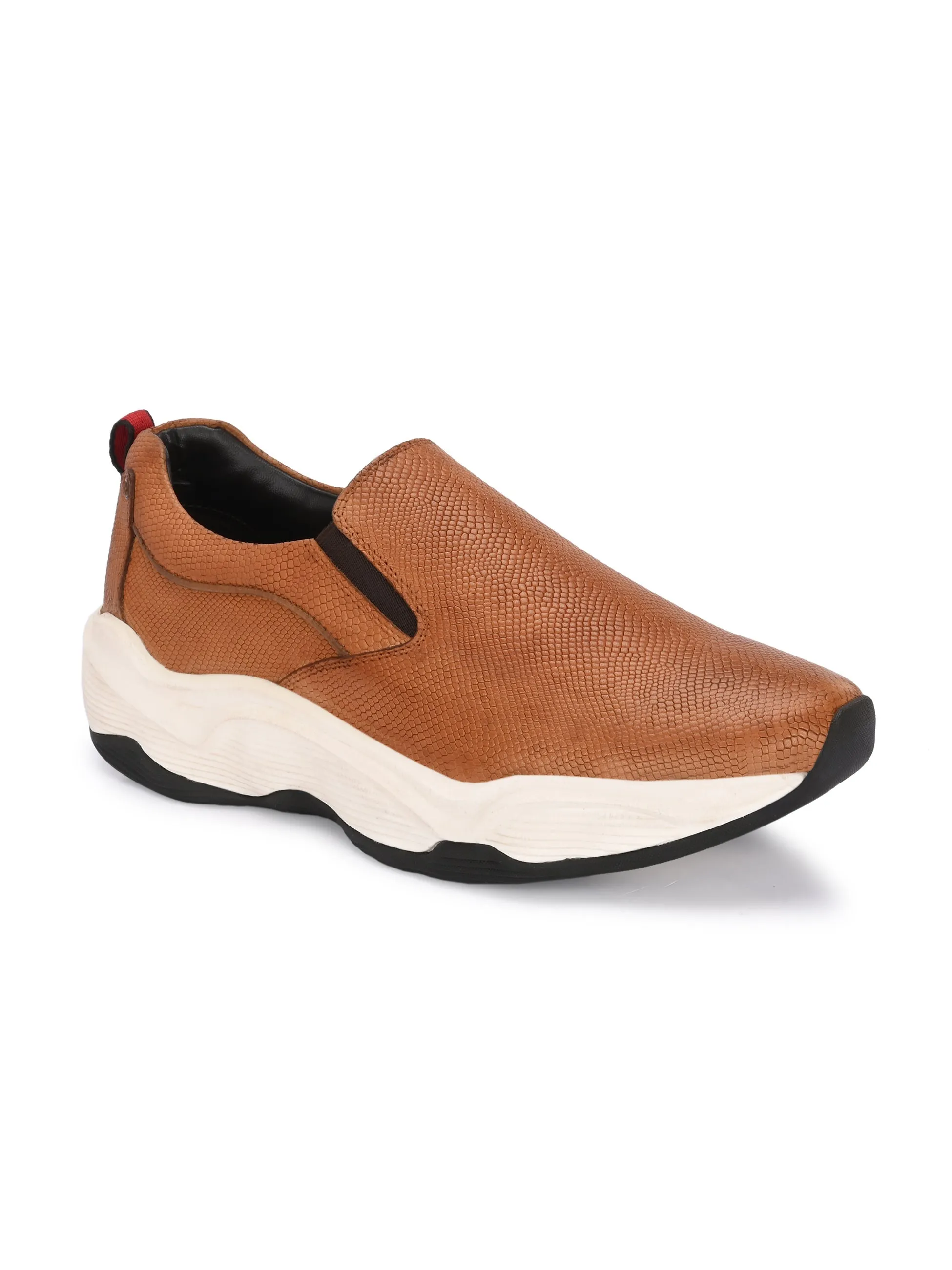 Chaussures décontractées en cuir brun pour hommes Hitz
