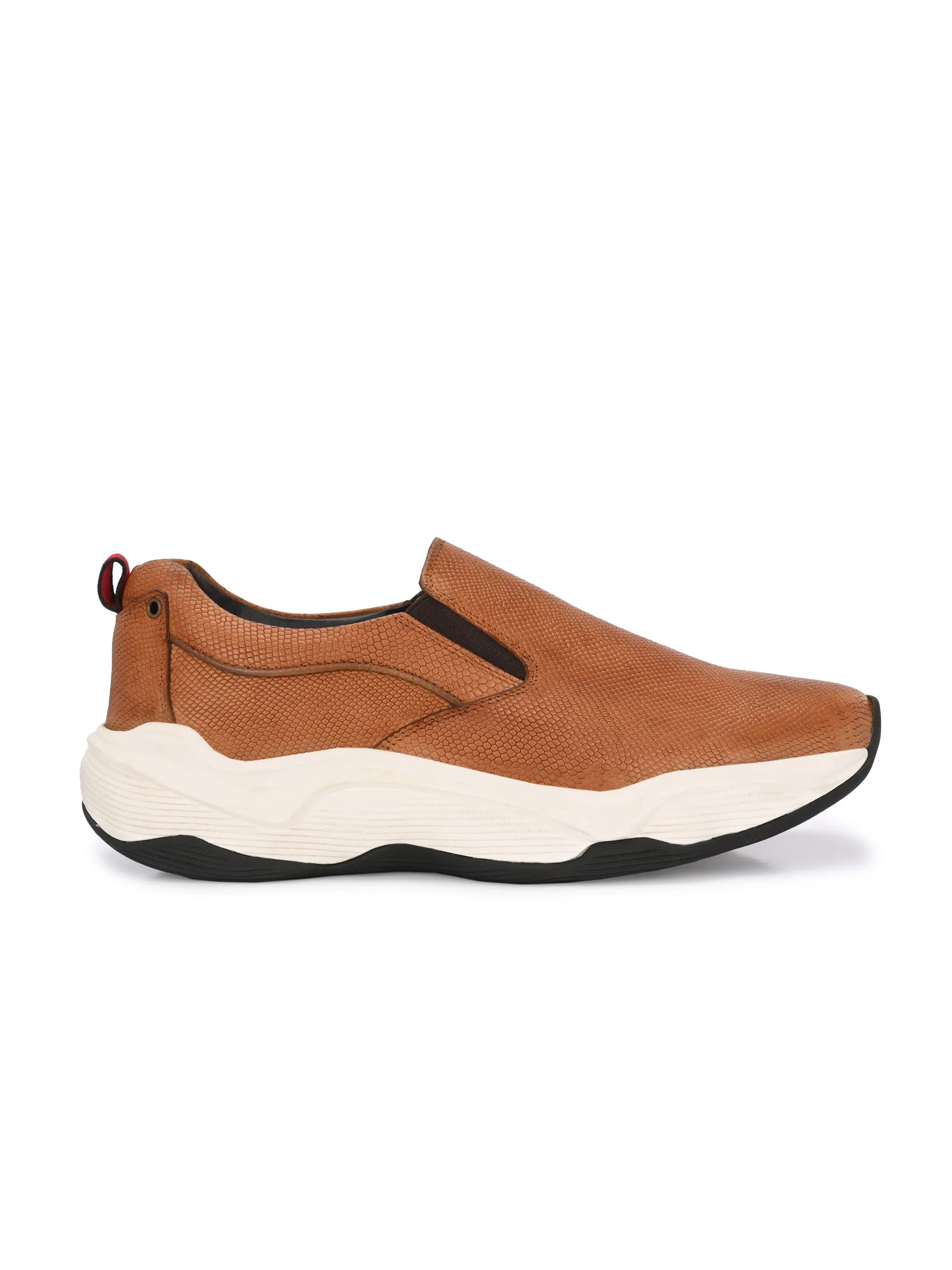 Chaussures décontractées en cuir brun pour hommes Hitz