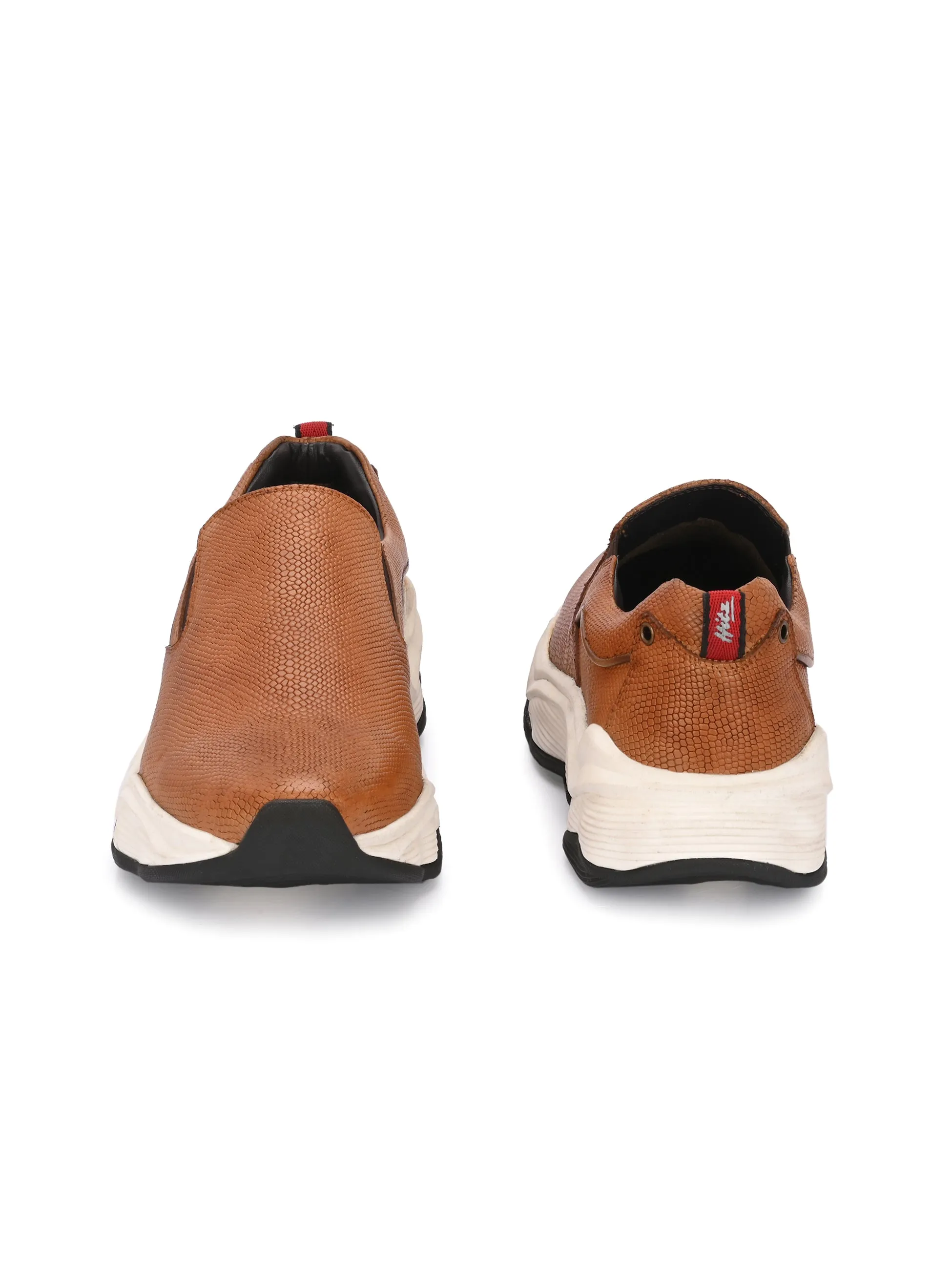 Chaussures décontractées en cuir brun pour hommes Hitz