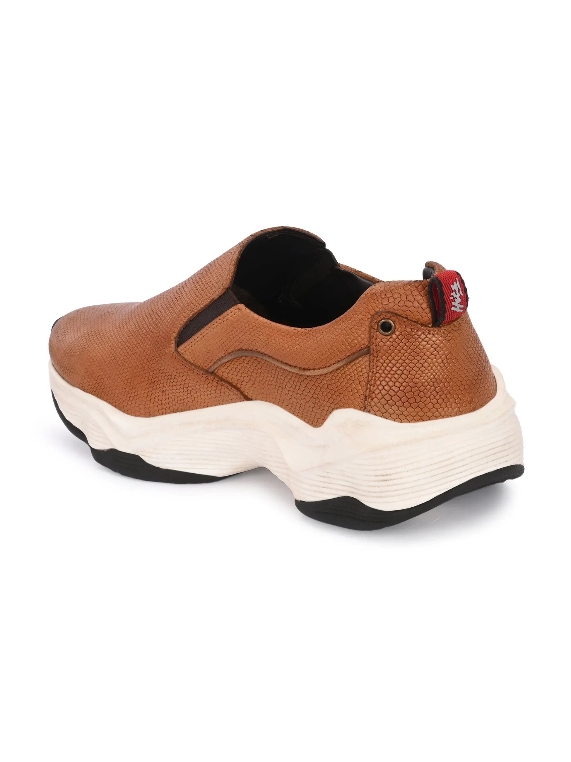 Chaussures décontractées en cuir brun pour hommes Hitz