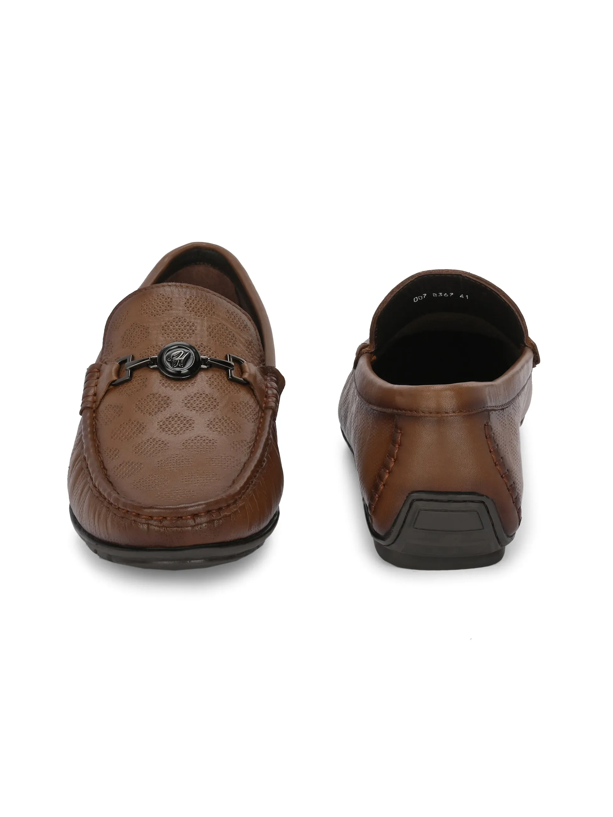 Mocassins décontractés à enfiler en cuir brun pour hommes Hitz