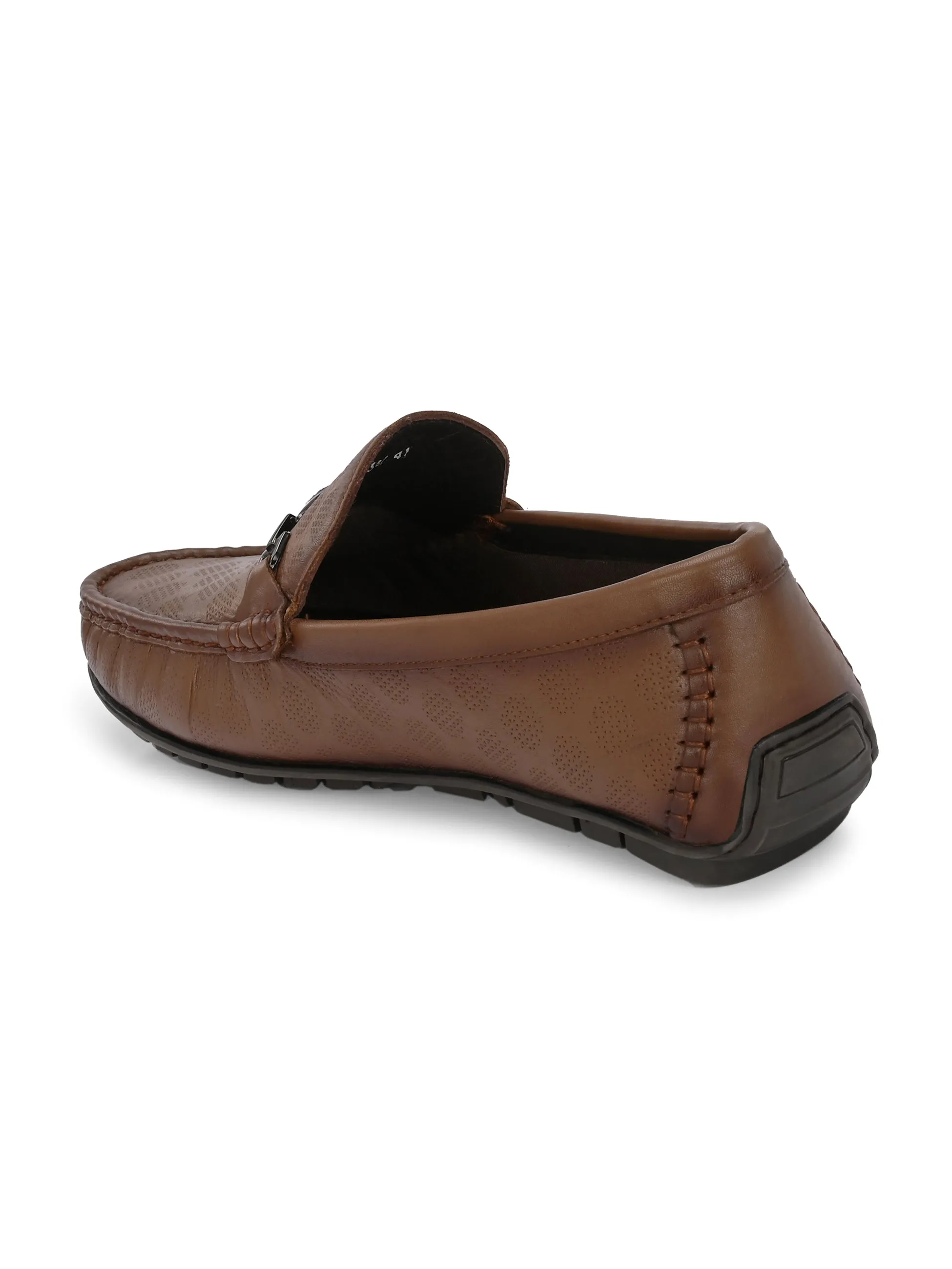 Mocassins décontractés à enfiler en cuir brun pour hommes Hitz