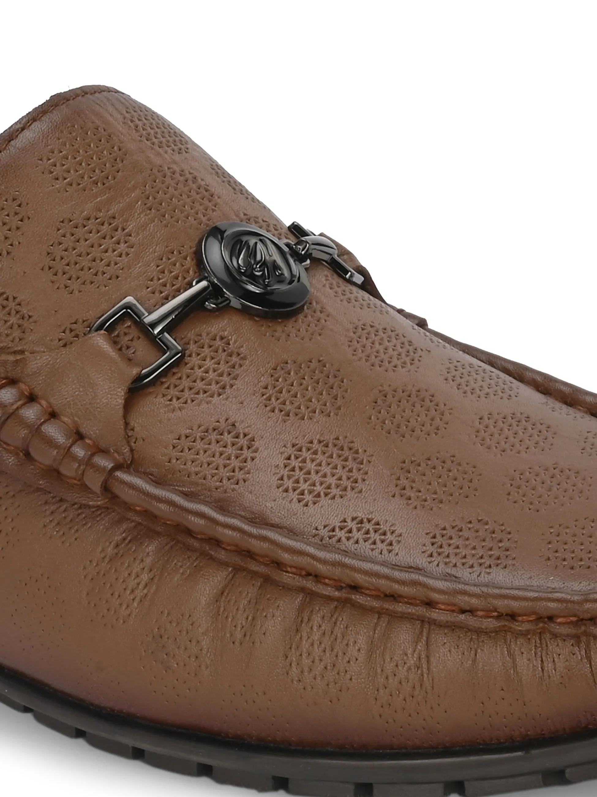 Mocassins décontractés à enfiler en cuir brun pour hommes Hitz
