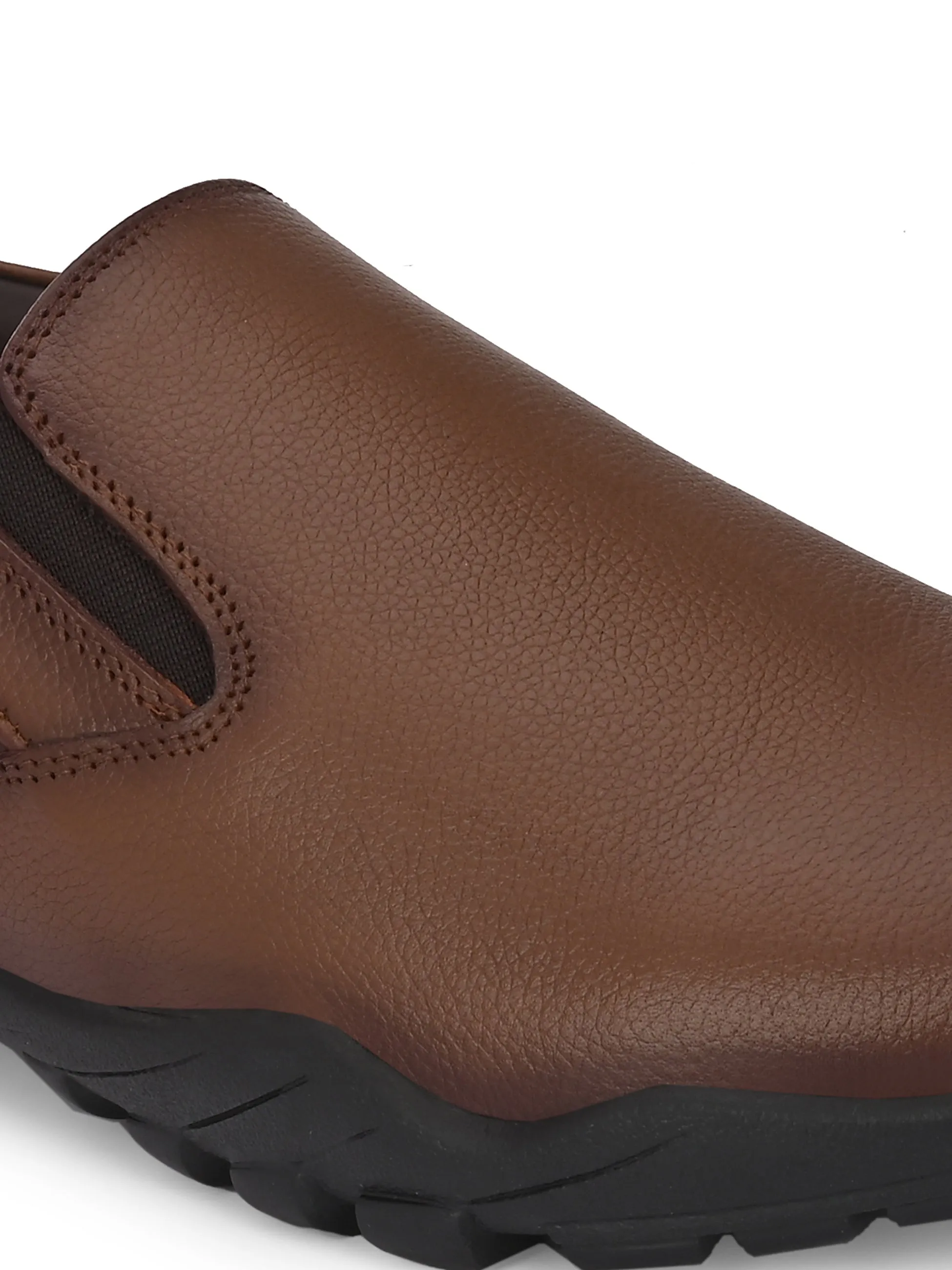Chaussures formales à enfiler en cuir brun pour hommes Hitz