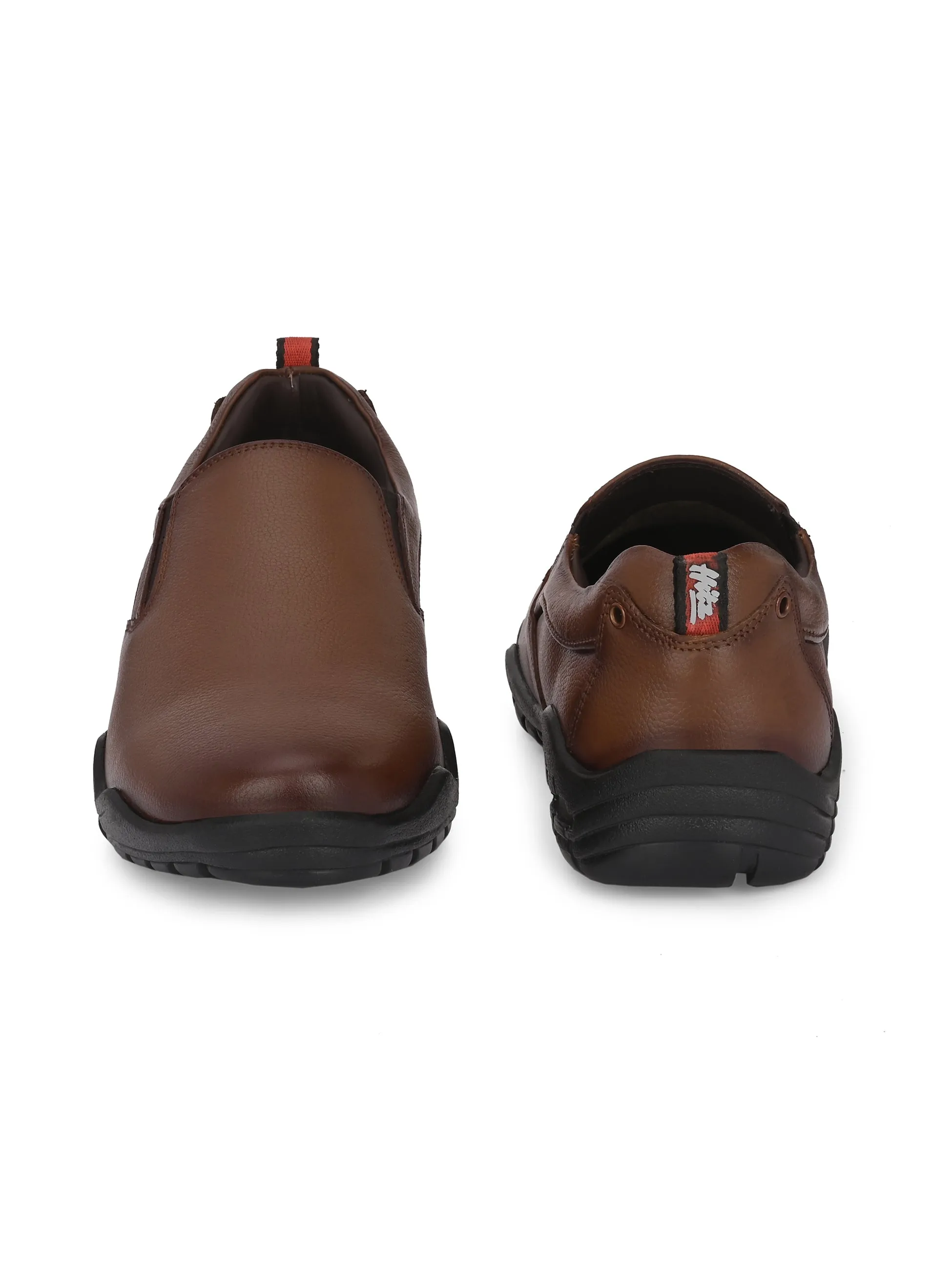 Chaussures formales à enfiler en cuir brun pour hommes Hitz