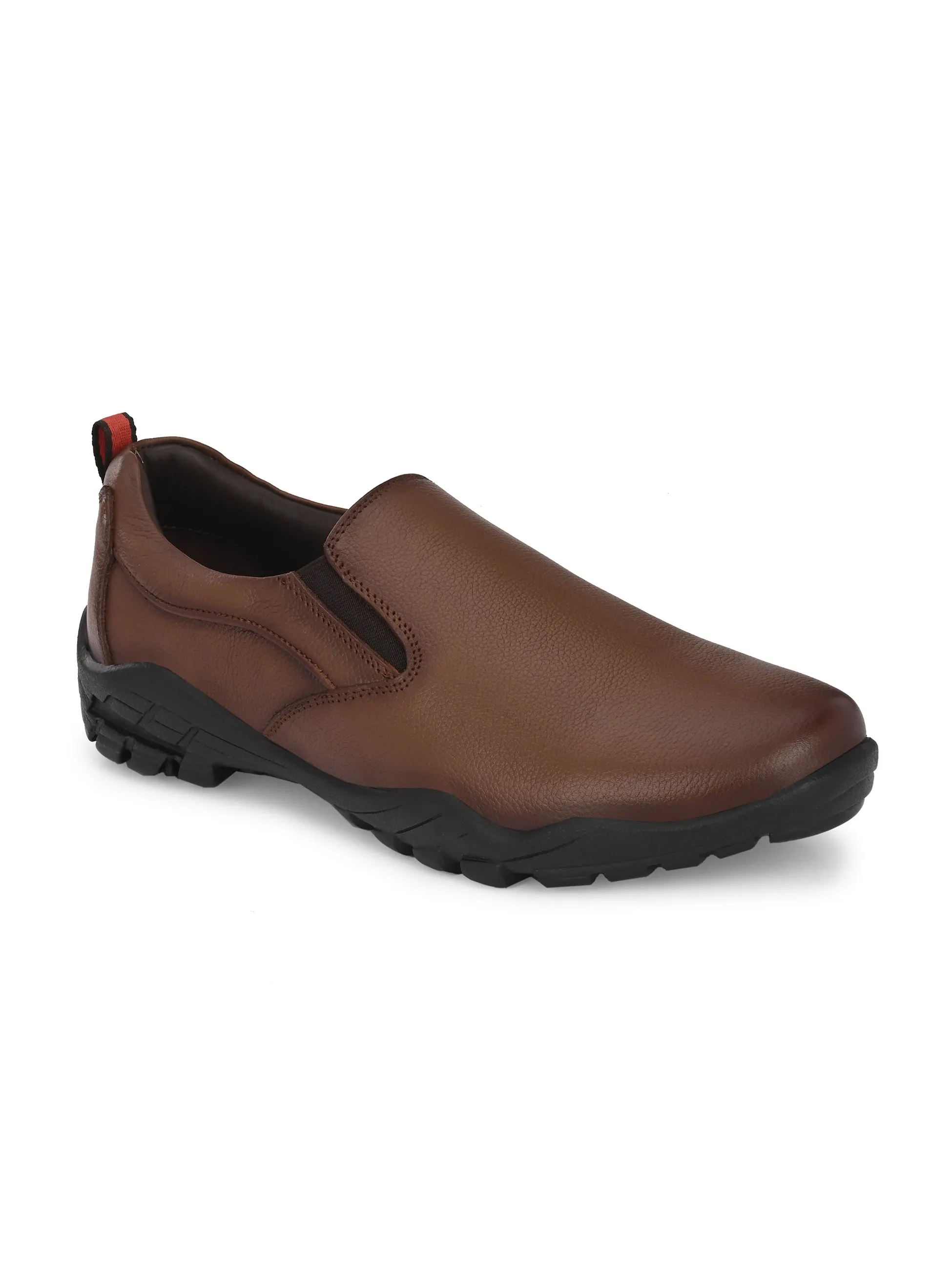 Chaussures formales à enfiler en cuir brun pour hommes Hitz