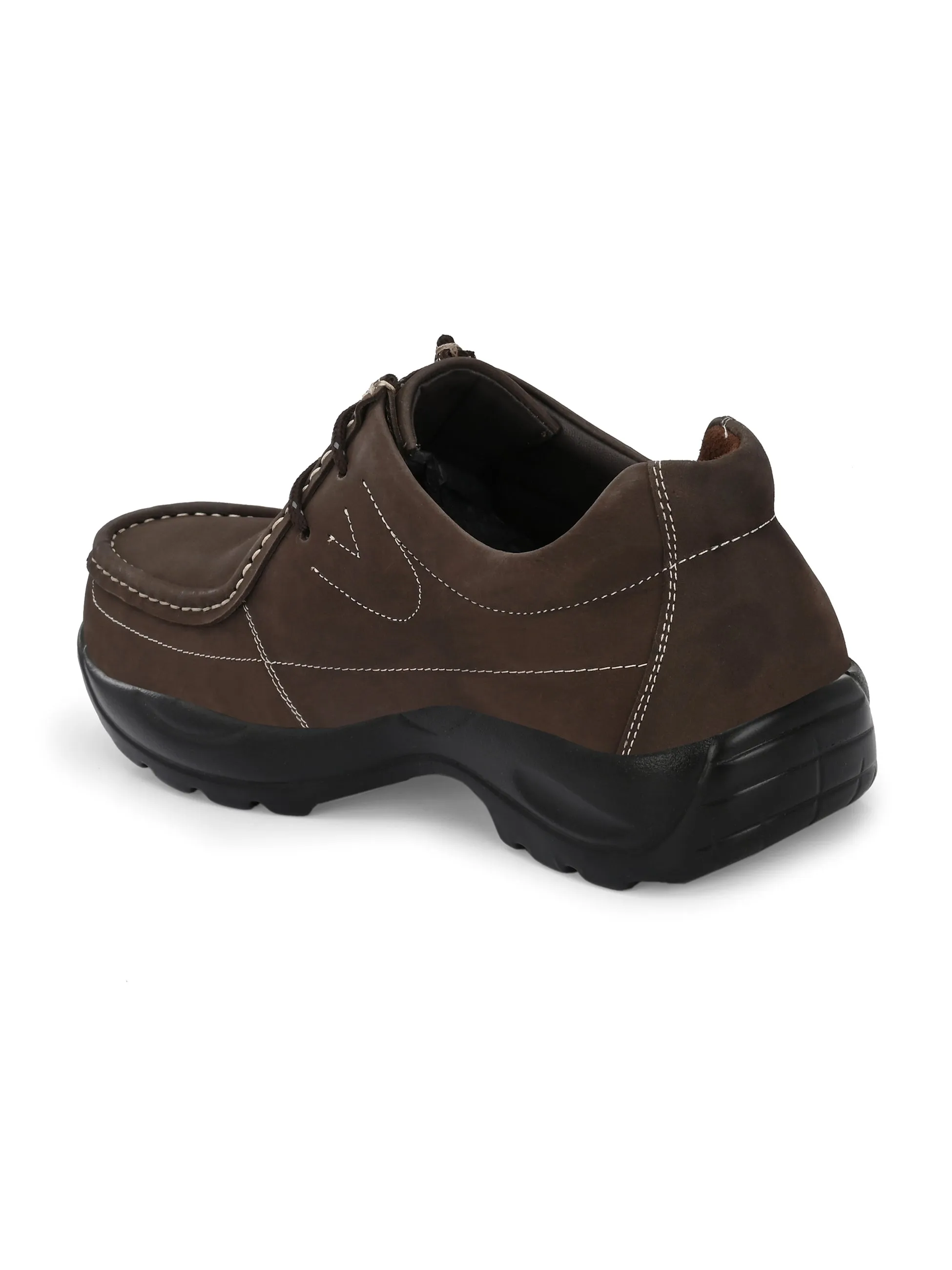 HITZ2651 Chaussures décontractées en cuir marron pour homme à lacets