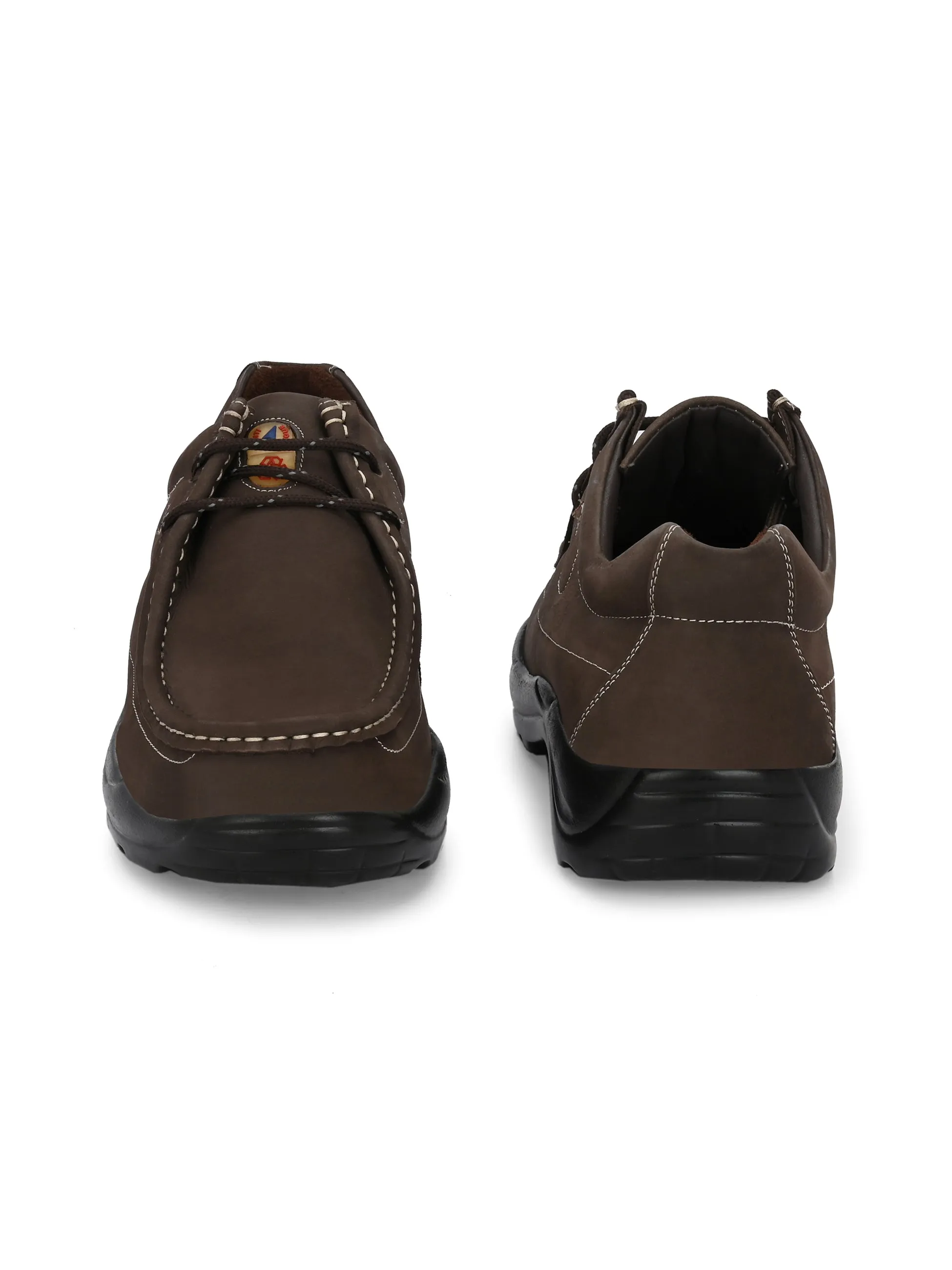 HITZ2651 Chaussures décontractées en cuir marron pour homme à lacets